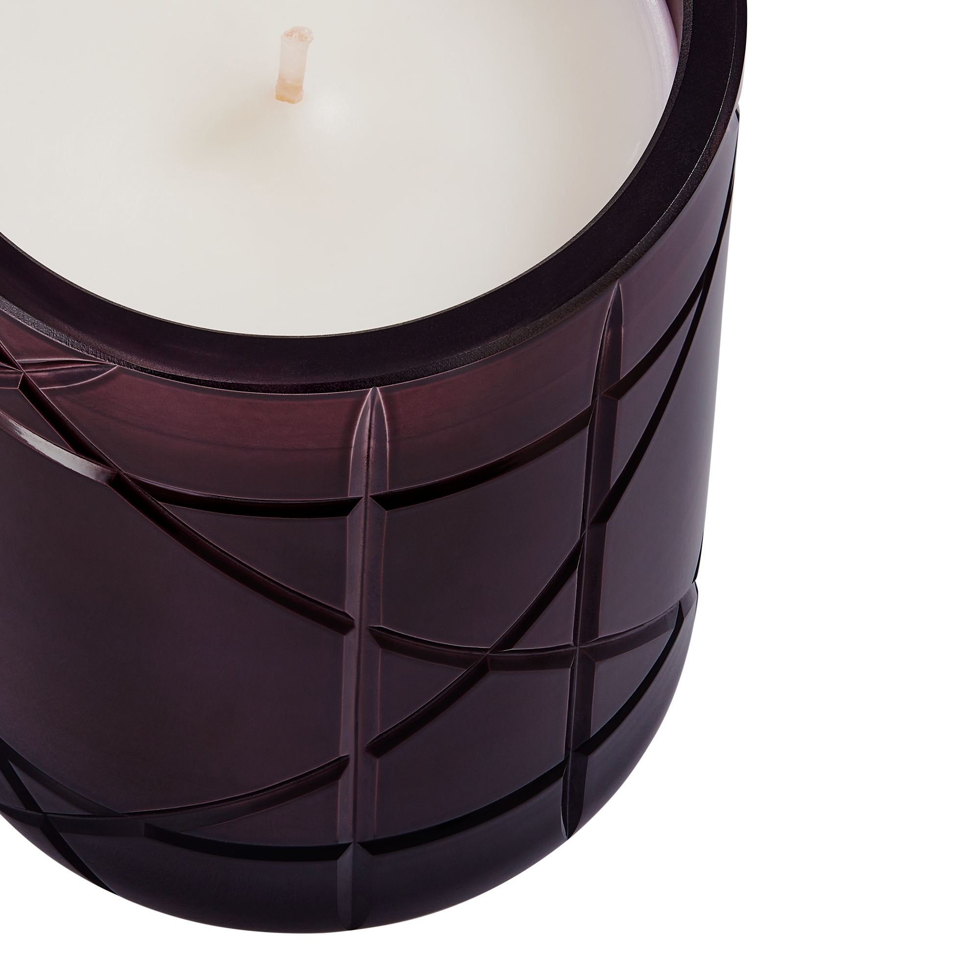 Rose-geurkaars Amethistkleurig met Cannage-motief E09