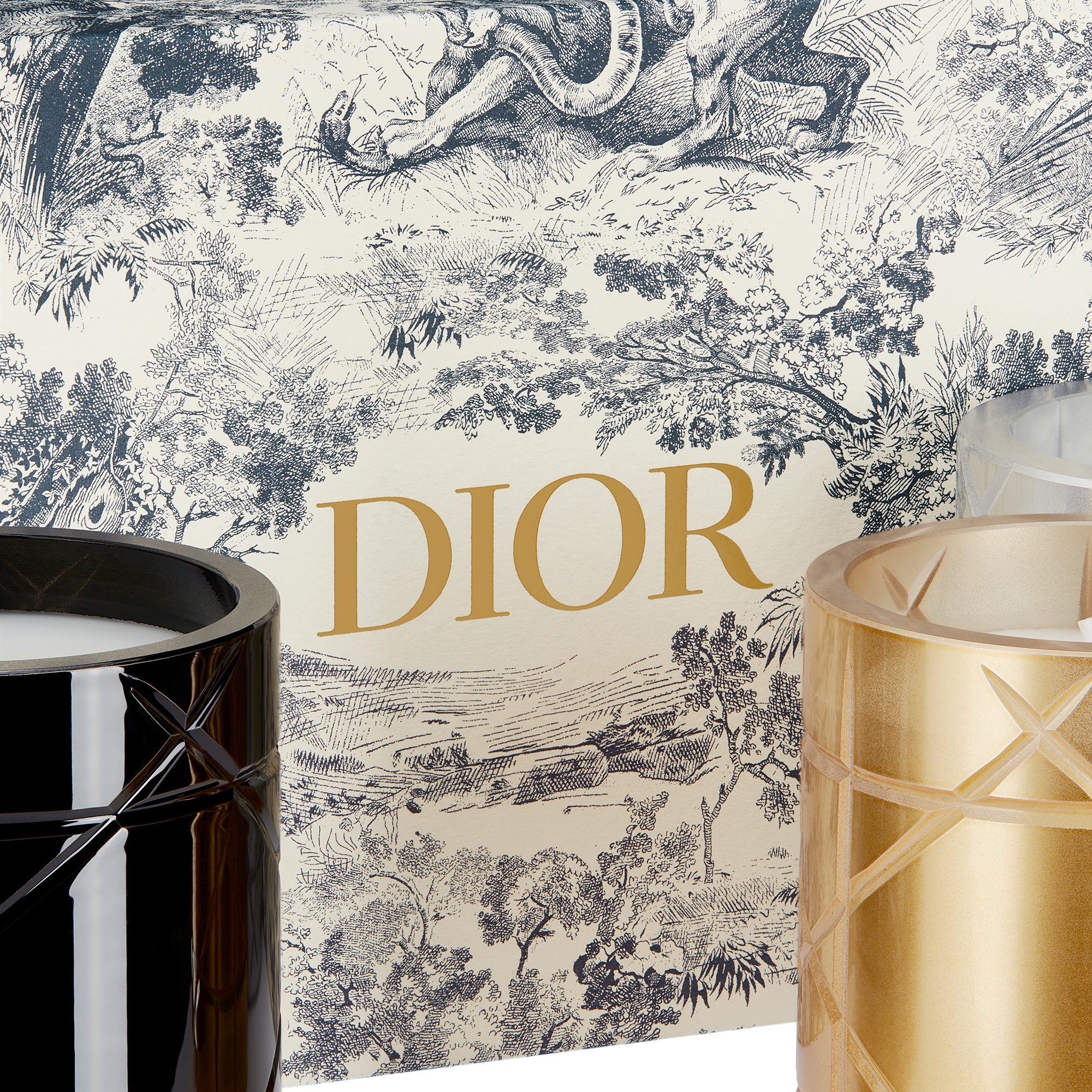 Set of Three Scented Mini Candles: Résines Boisées, Ambre d'Or and Muguet Encens