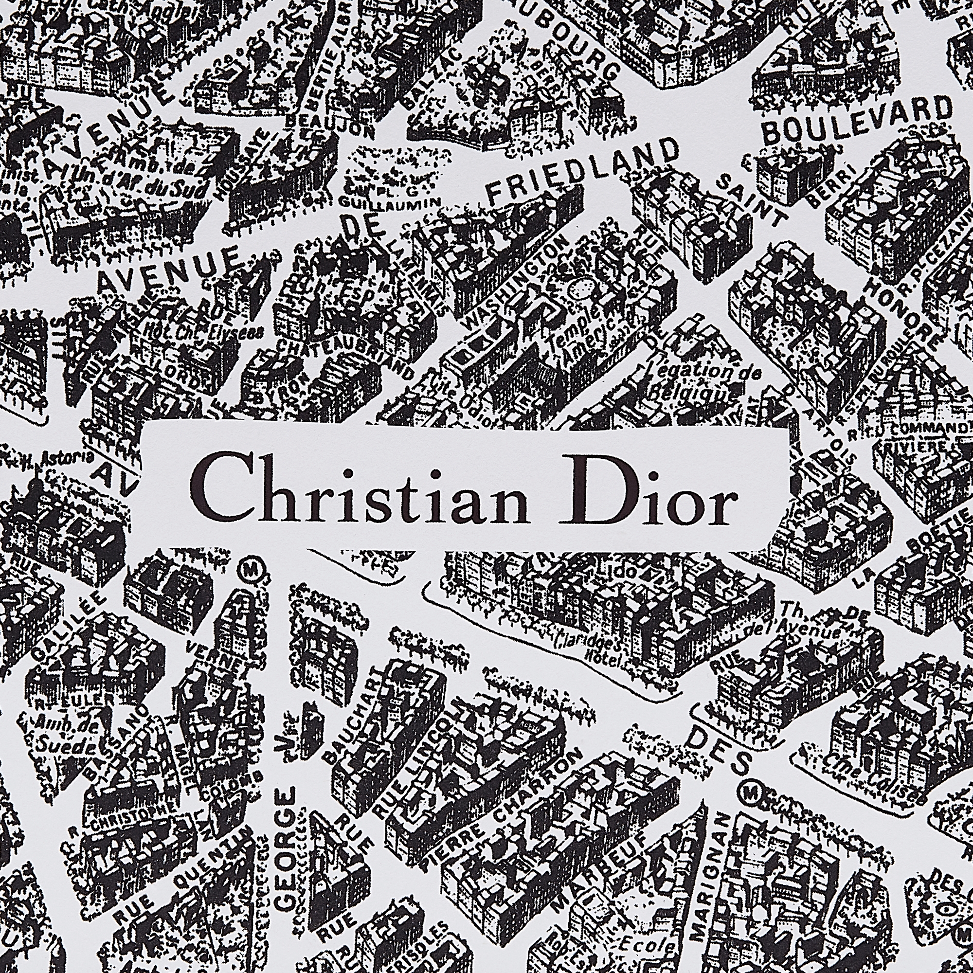 Set van twee geparfumeerde minikaarsen: Baies de Rose Bergamote en Orange Mandarine Zwart en wit Plan de Paris-motief E09