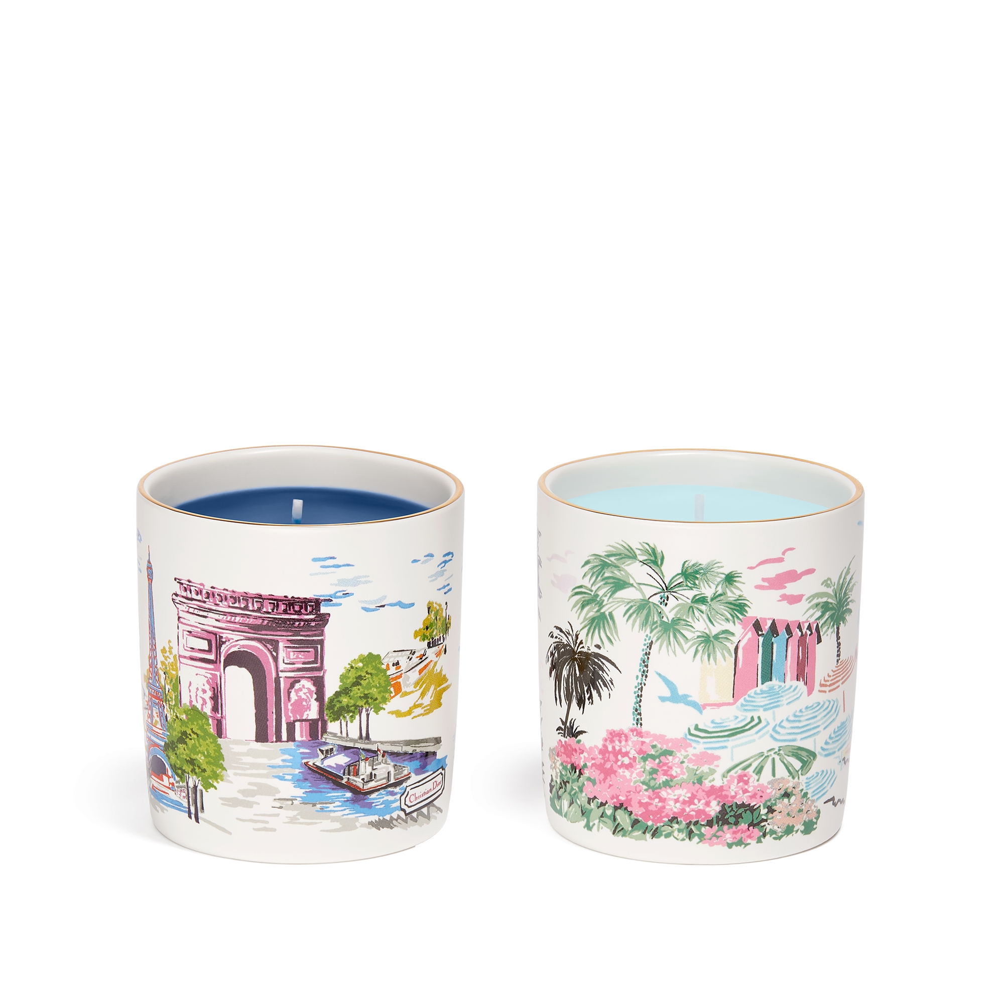 アロマキャンドルセット：Orange du Sud & Rose de Paris Dioriviera Souvenir E08