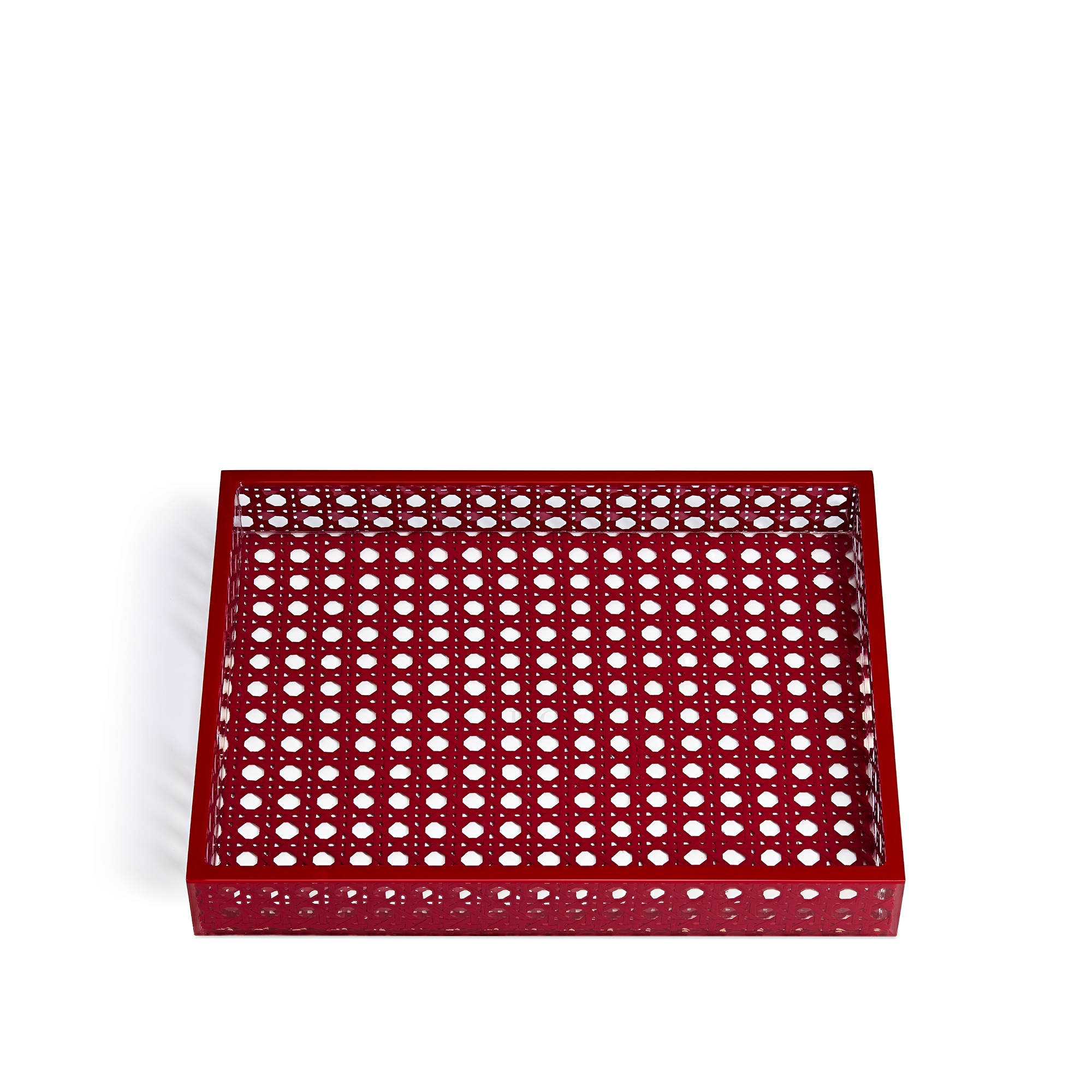 Tray Red Cannage Provence Resin and Rattan | DIOR