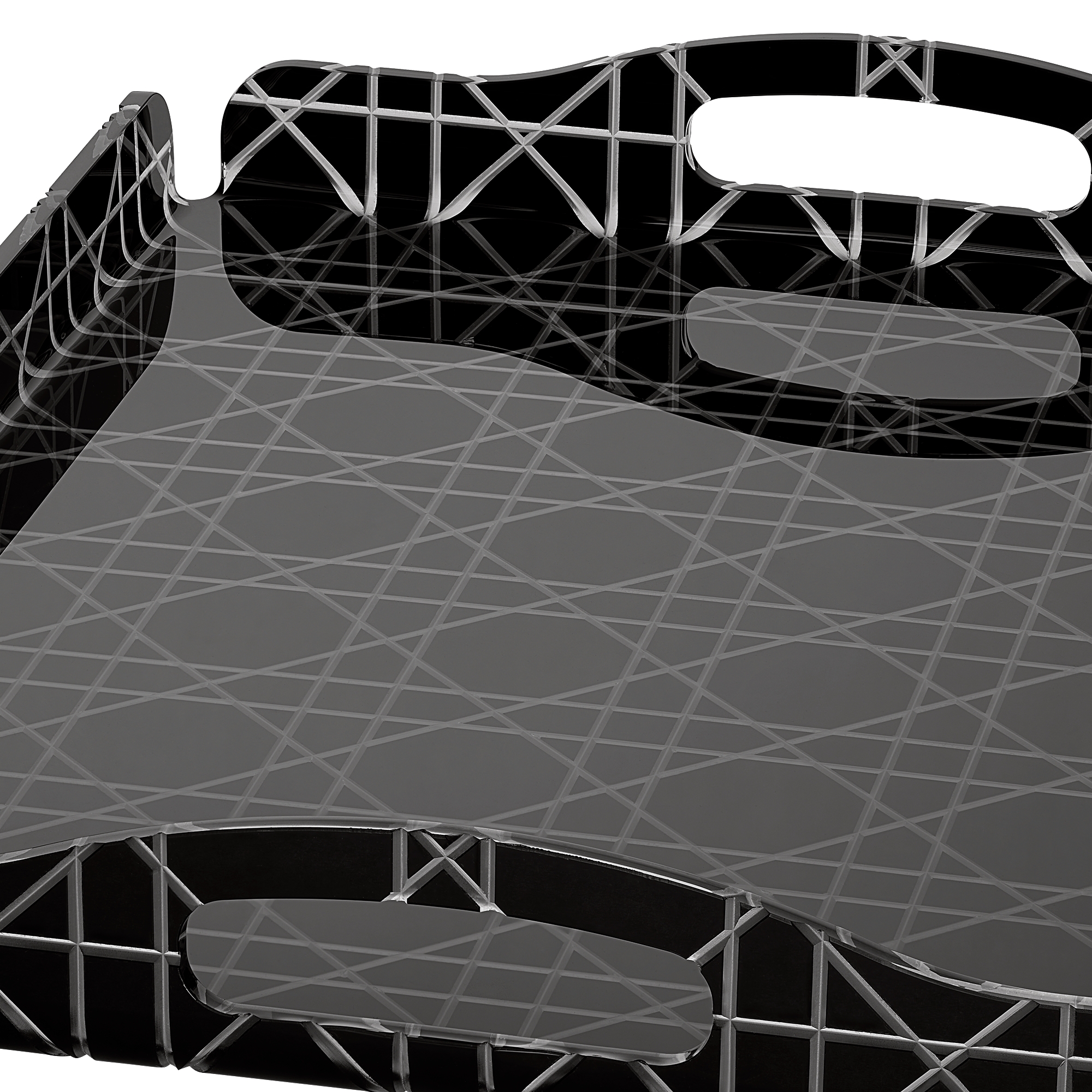 小碼托盤 黑色 Cannage 藤格紋圖案 E09