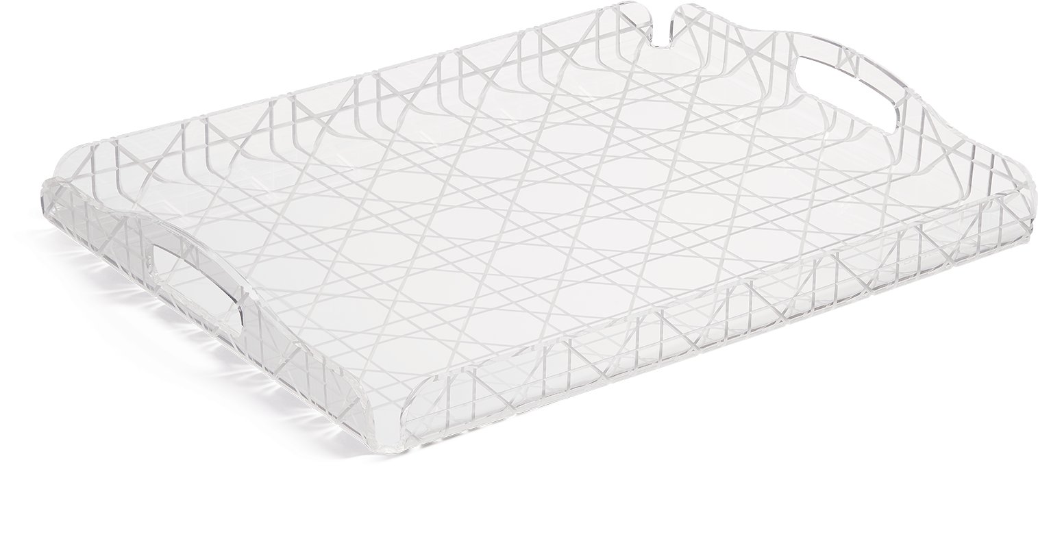 Vassoio Imbottito Empire Con Motivo Floreale, 42x32 Cm, Superficie Stabile E Lavabile