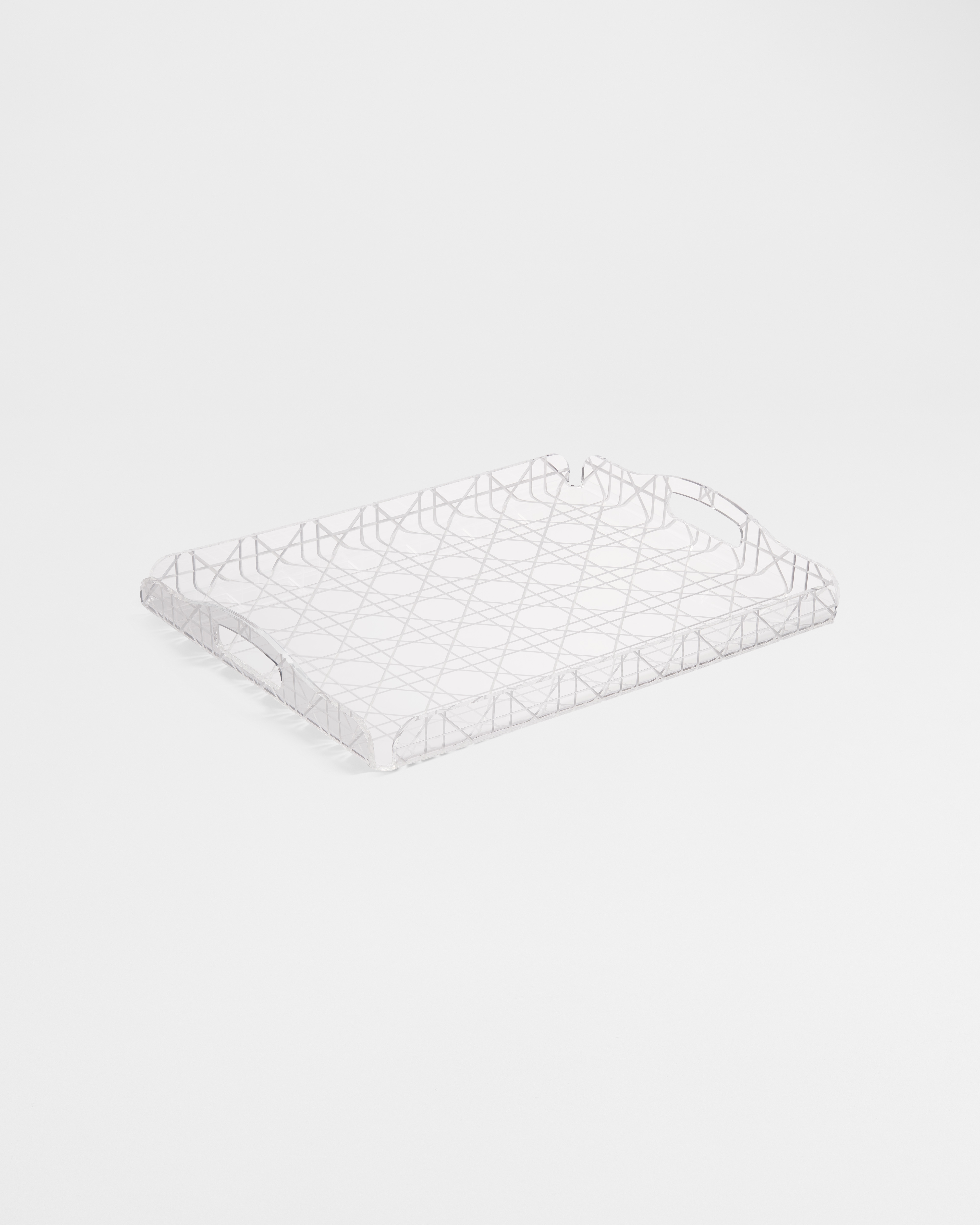 Mini-Tablett Cannage Motiv, transparent E03