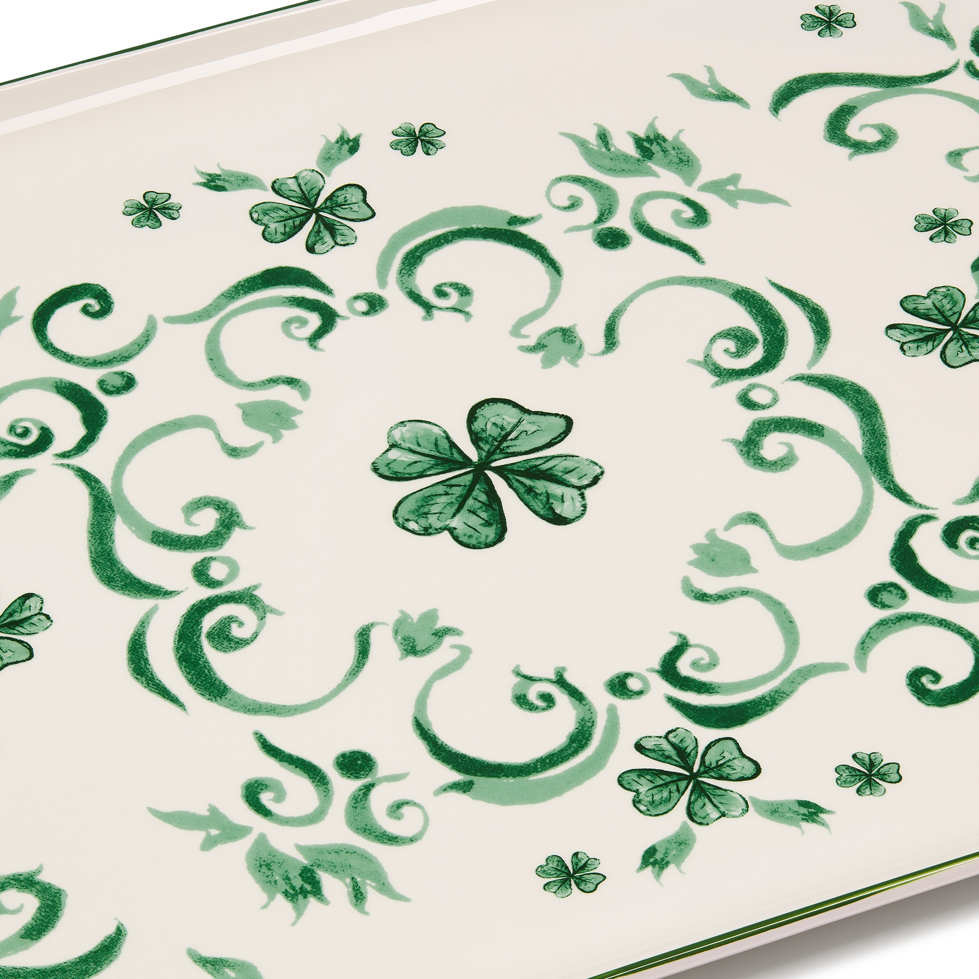 Tray Ceramic with Clover Motif E09