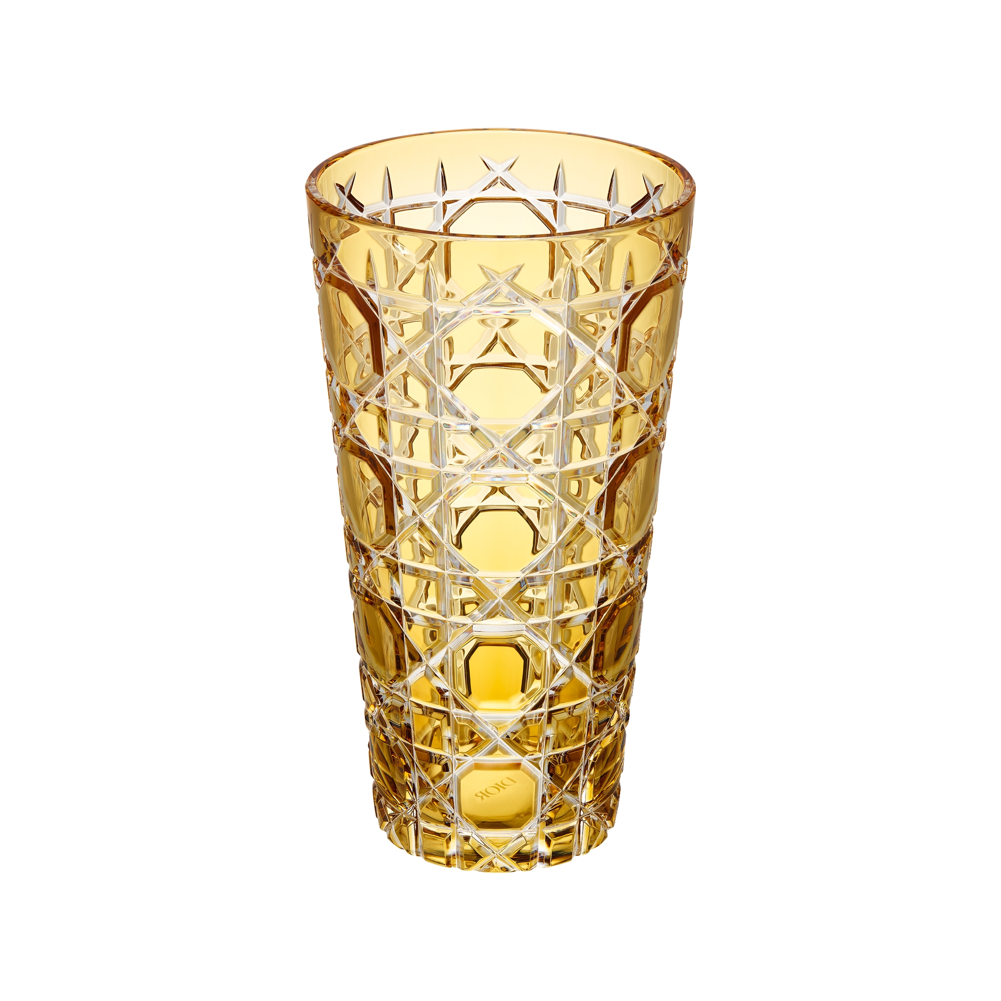  Cristal ámbar transparente con motivo Cannage