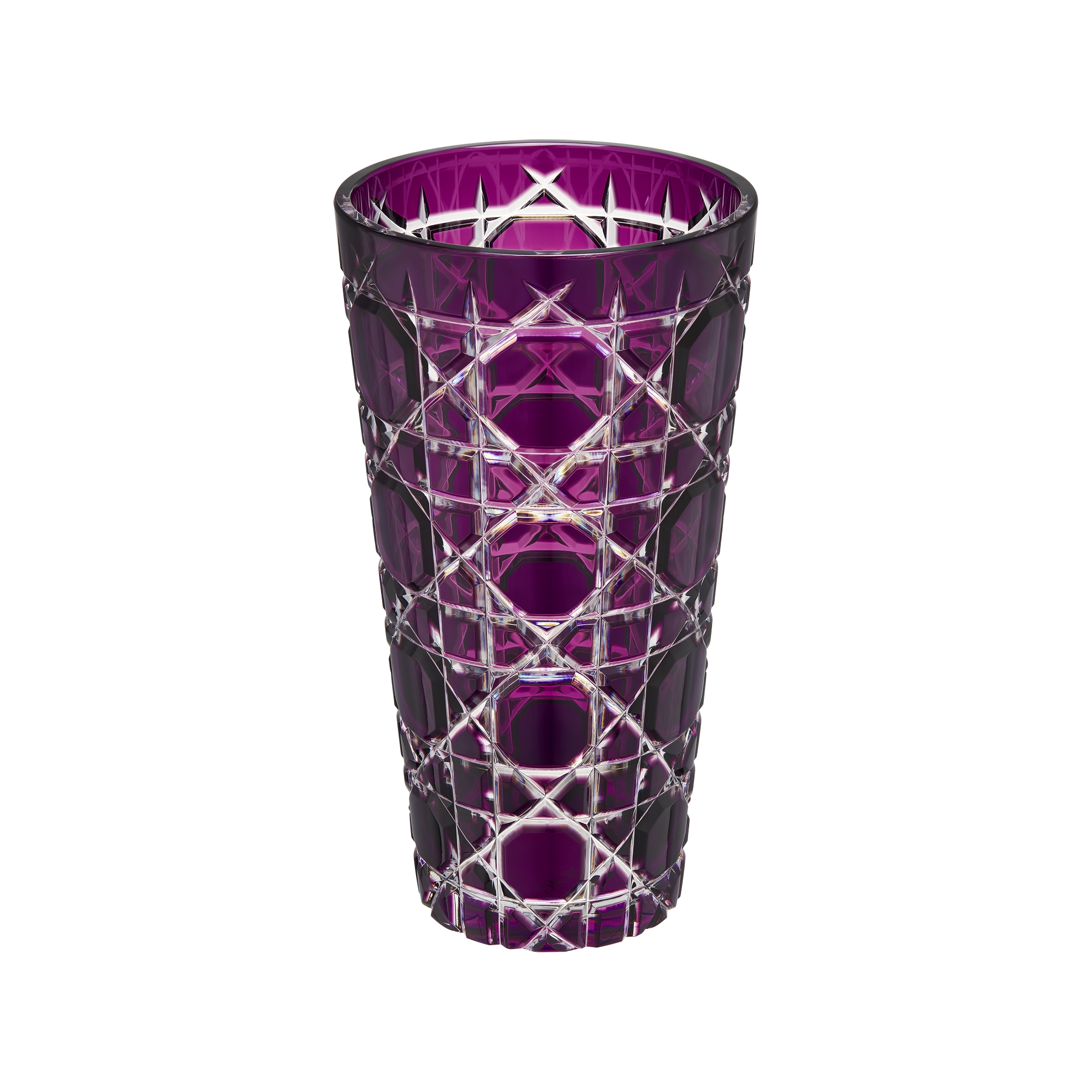  Cristal morado transparente con motivo Cannage