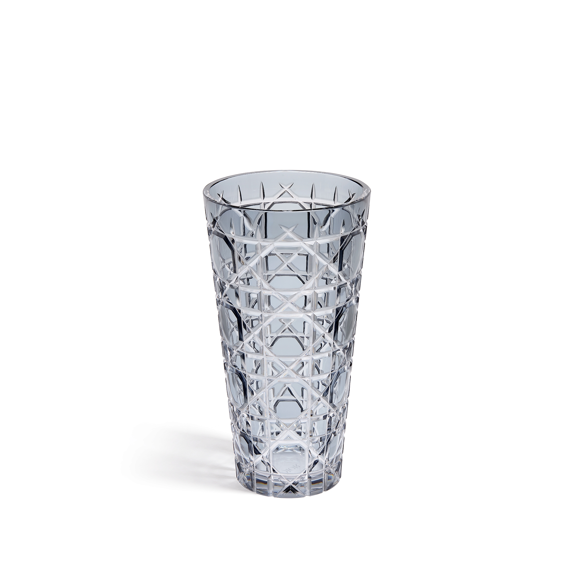  Cristal transparent gris à motif Cannage