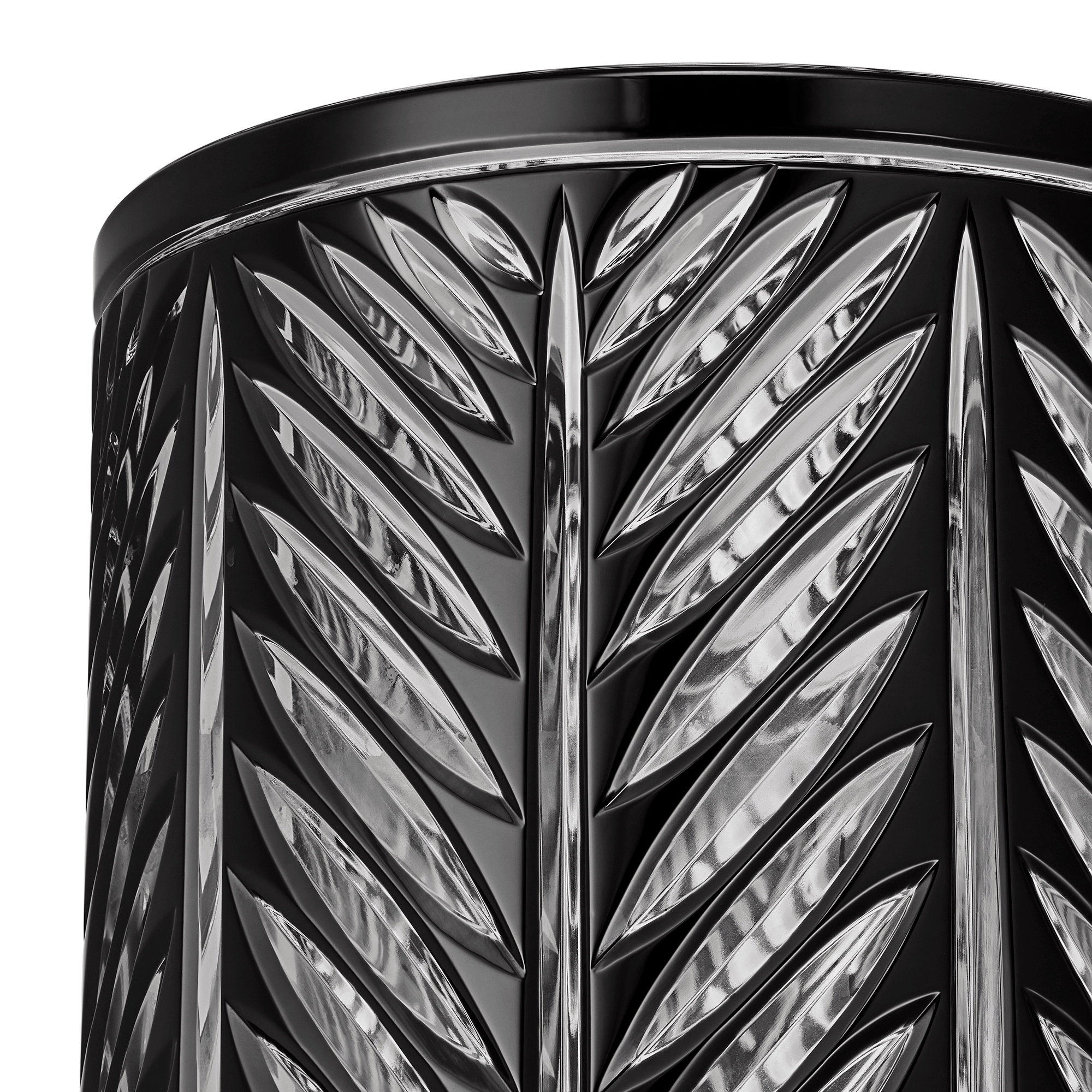 Large Vase Black Chevrons E09