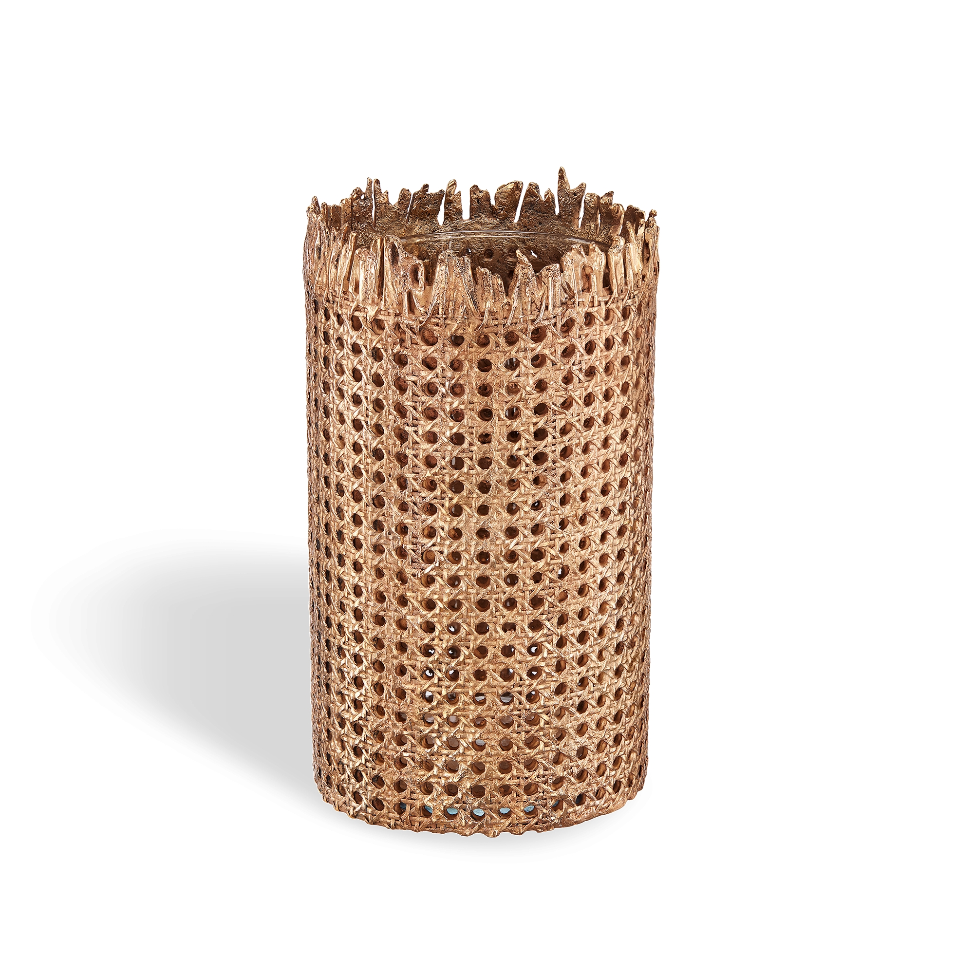 Large Cylindrical Vase Osanna Visconti for Dior, Bronze with Cannage Motif E08