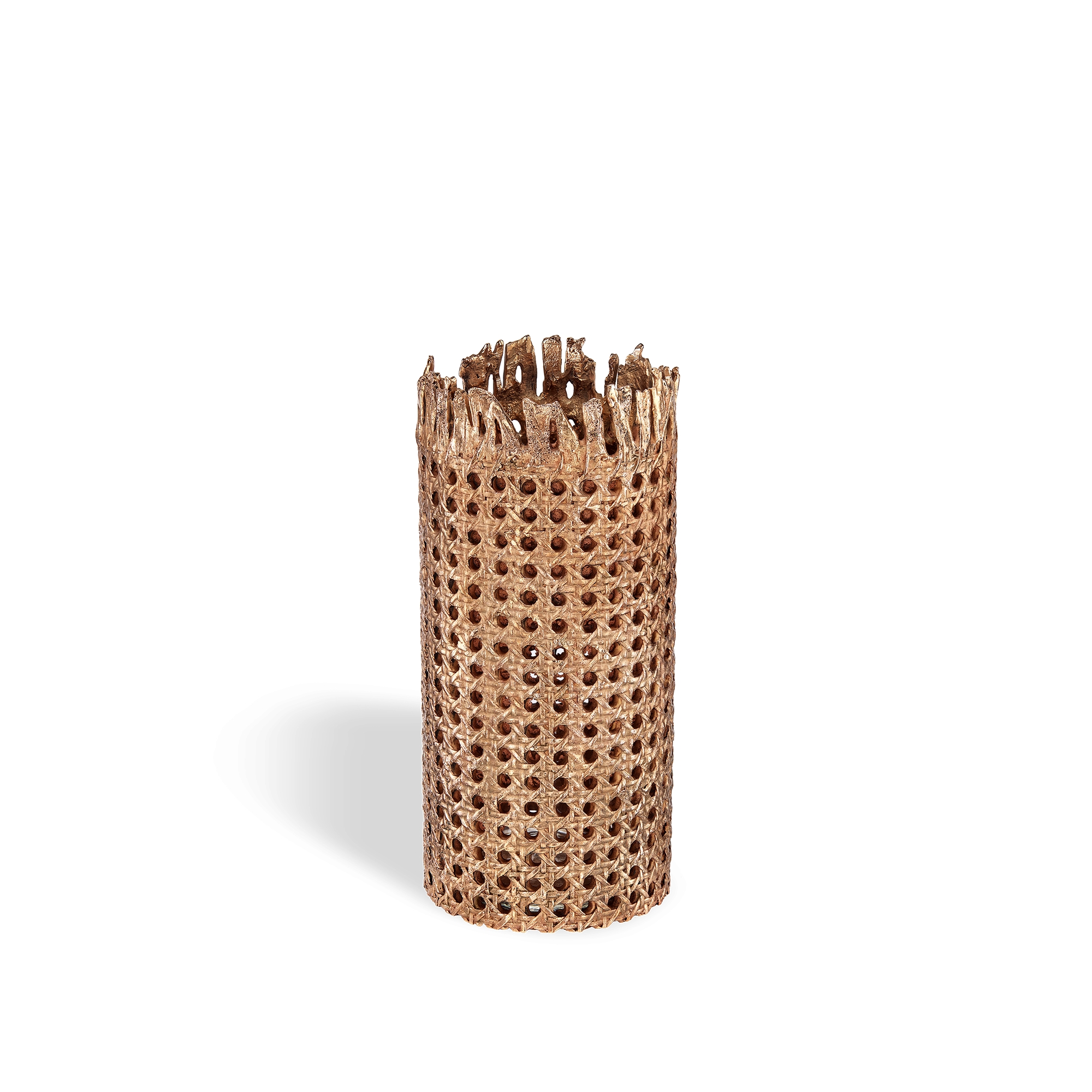 Cylindrical Vase Osanna Visconti for Dior, Bronze with Cannage Motif E01