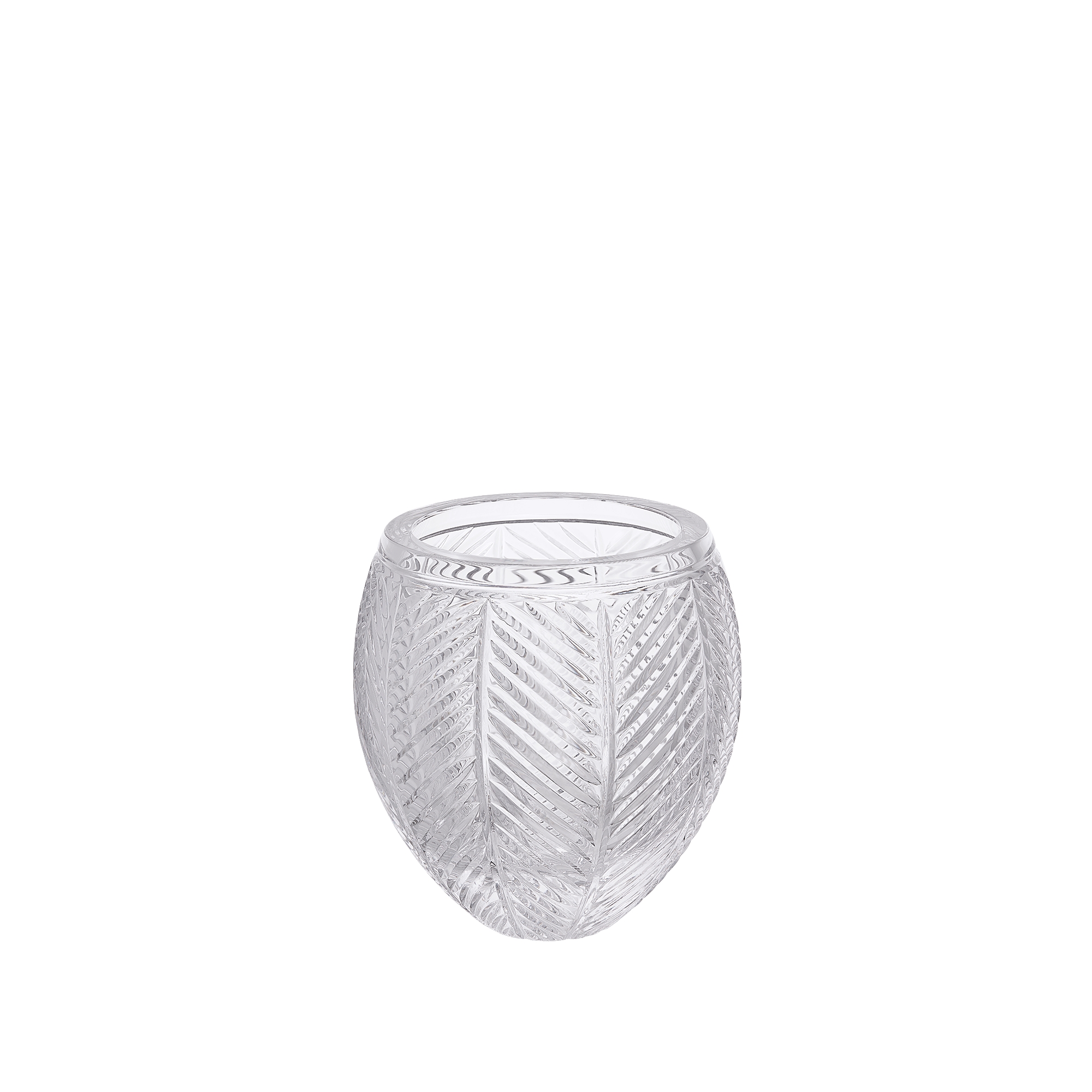 Round Vase Chevrons, Transparent E01
