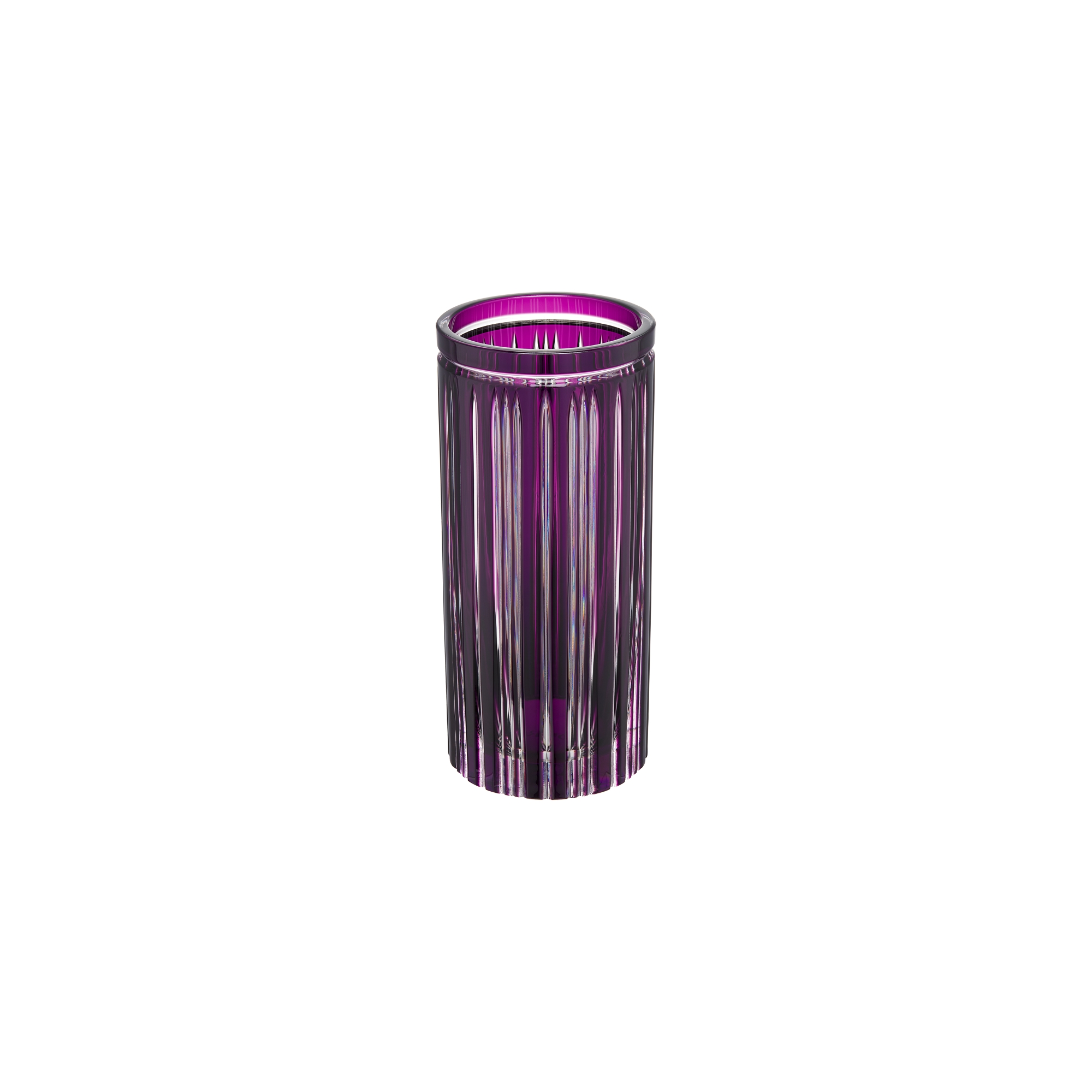  Cristal morado transparente con motivo a rayas