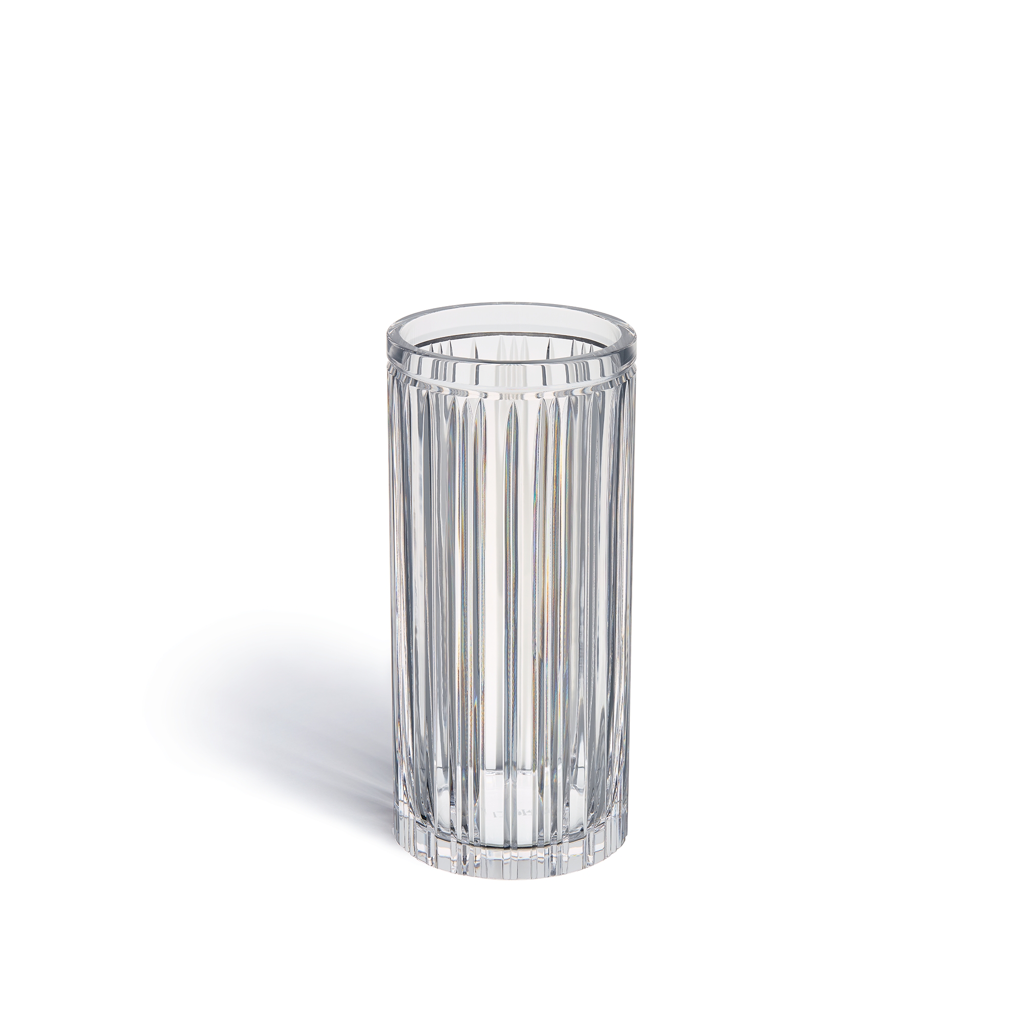 Conische vaas Kleurloos kristal met Rayures-motief E01