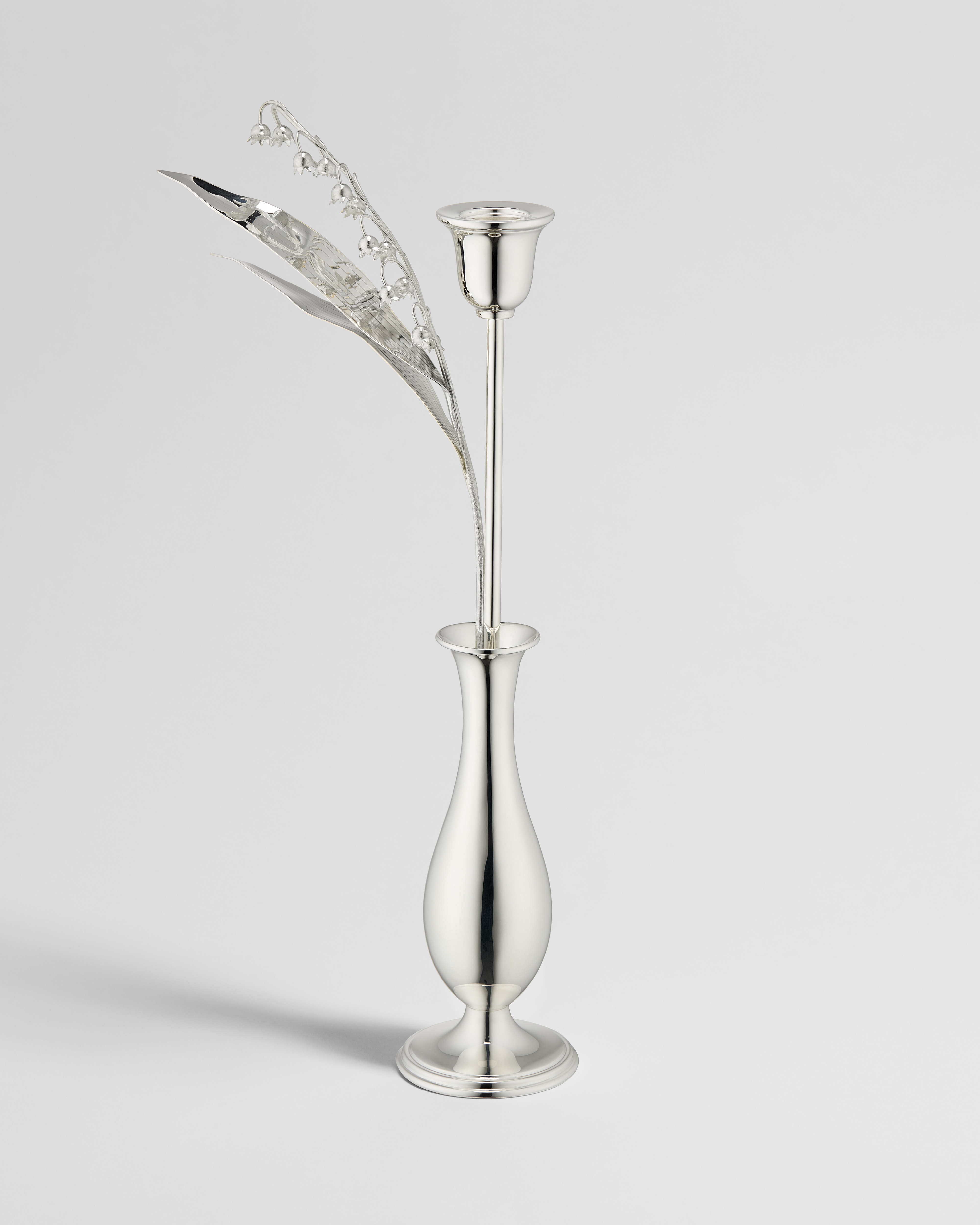 Vaso portacandela con mughetto Ottone con finitura color argento e argento, Sam Baron per Dior E01