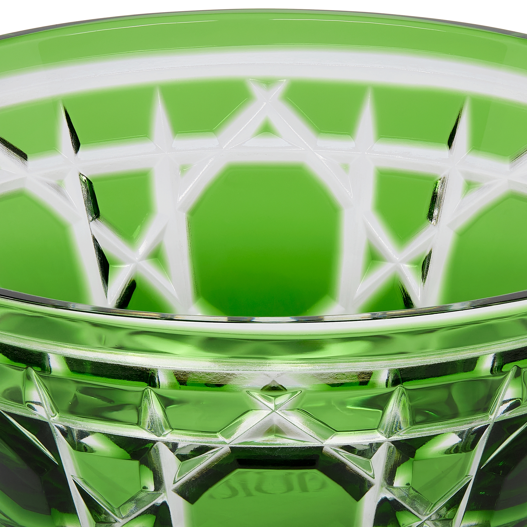 Ice Cream Bowl Peridot Green Cannage Crystal E09