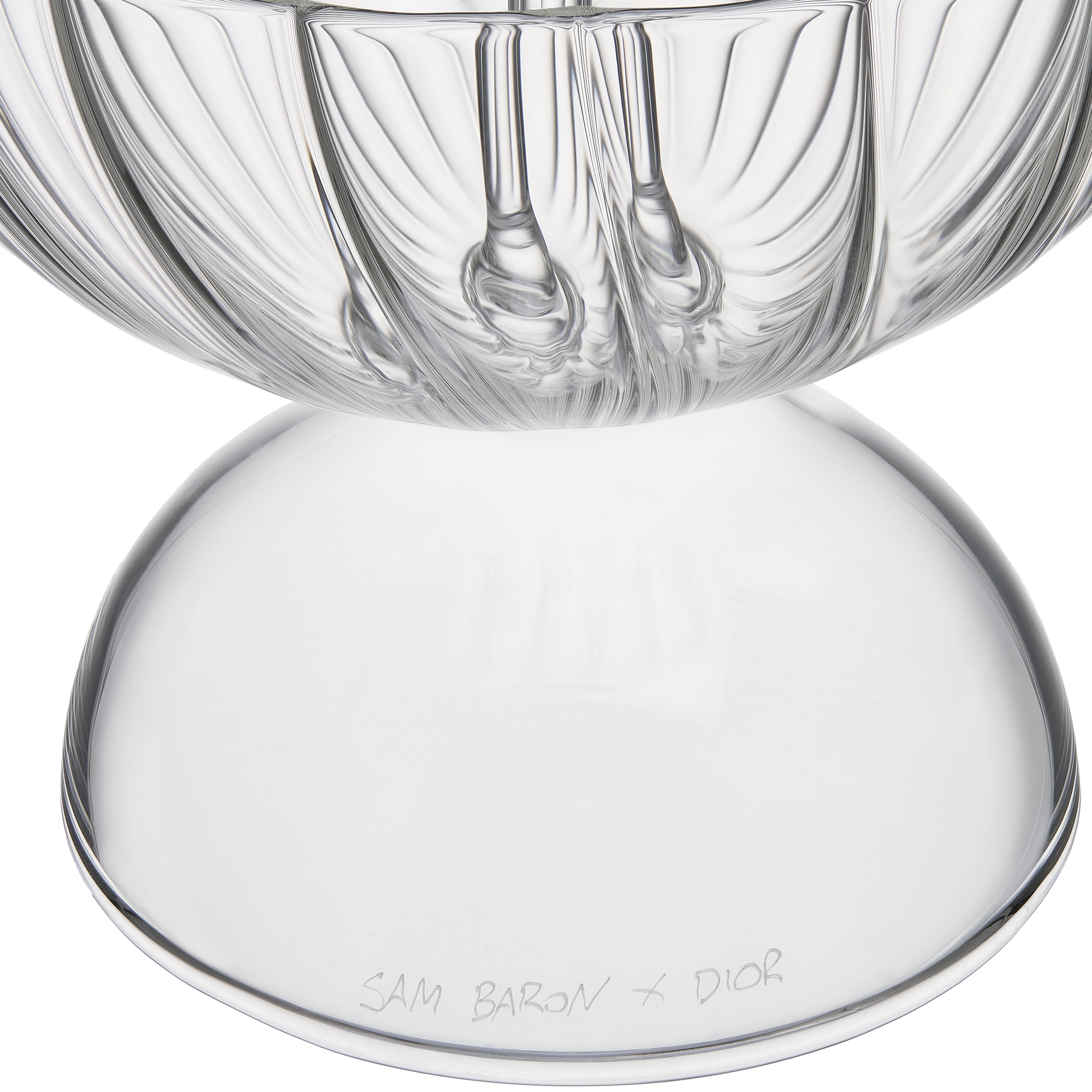 Decorative Dish Sam Baron for Dior Maison, Transparent Hand-Blown Glass E09