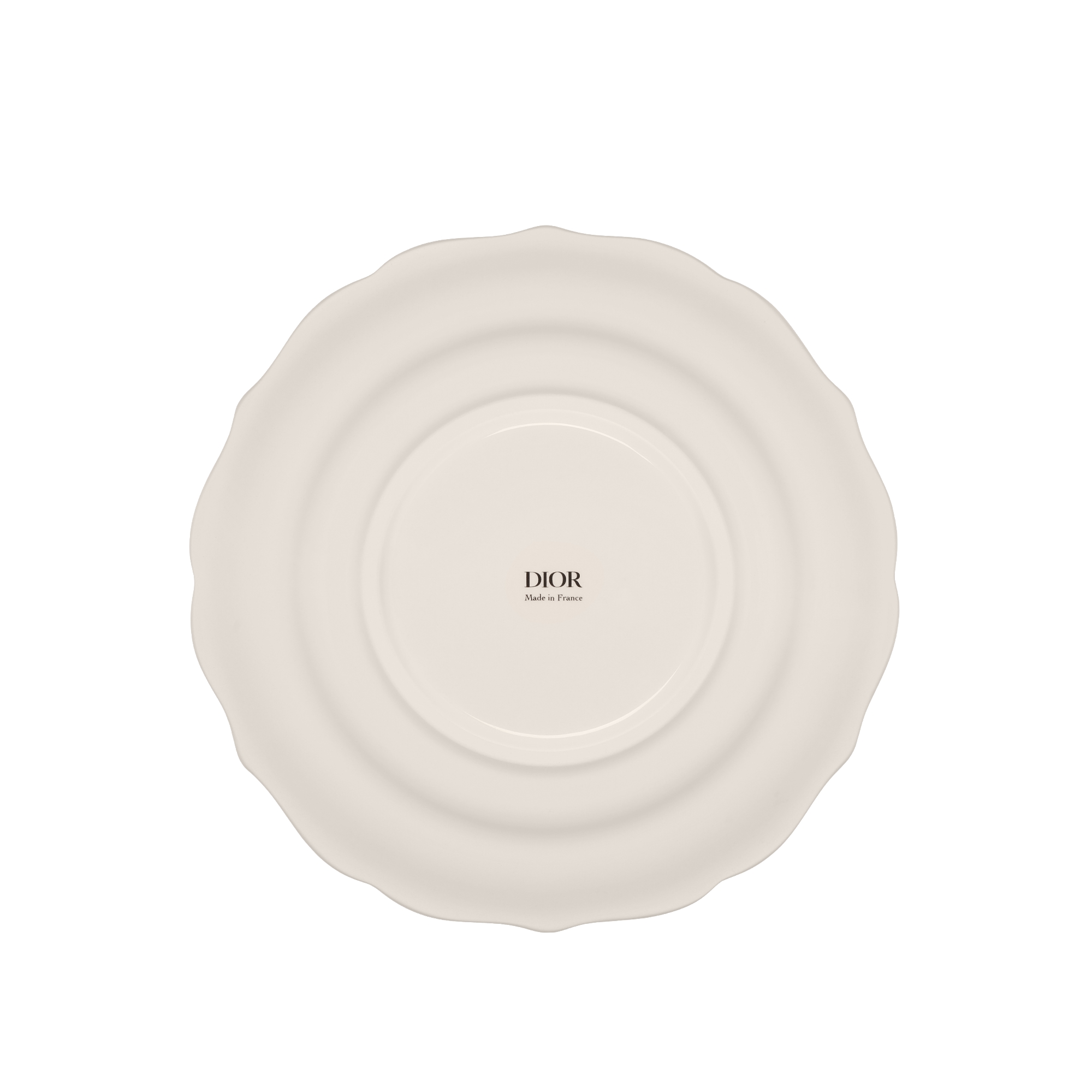 Dessertbord Wit met goudkleurig Dior-bijtje E08