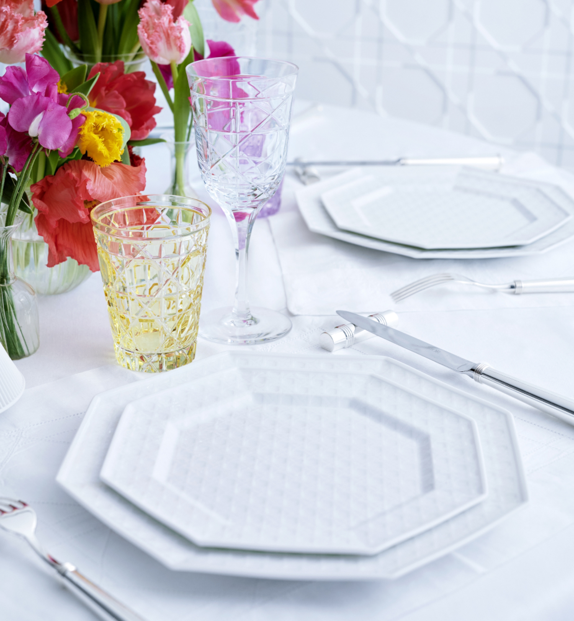 Dessert Plate White Miss Dior Cannage E12