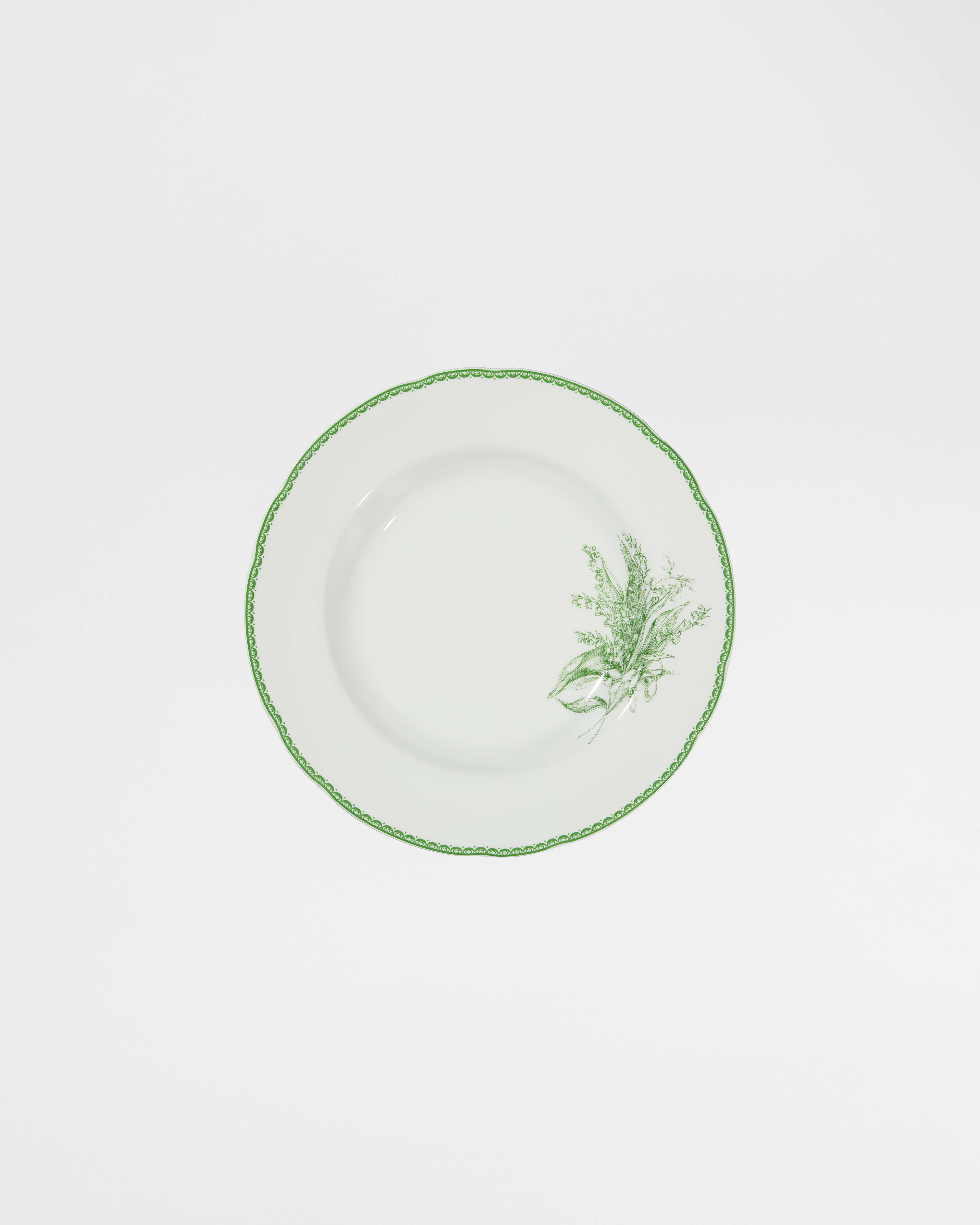 Piatto fondo Lily of the Valley, verde E01