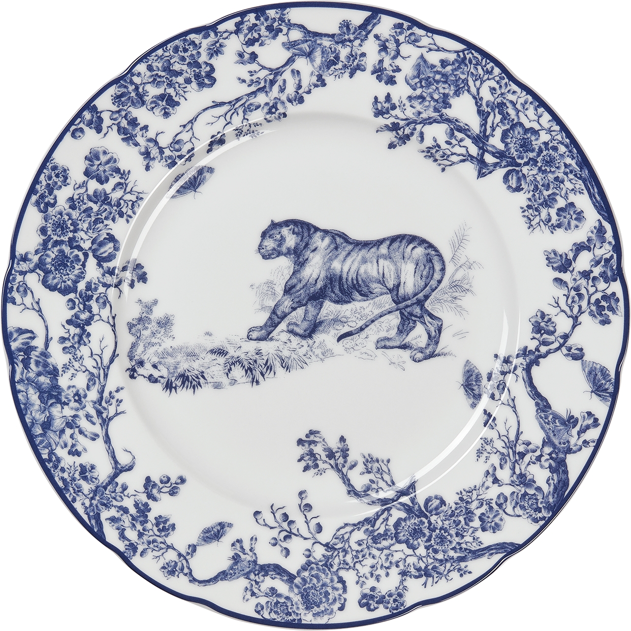 Dessert Plate Blue Toile de Jouy Tiger | DIOR