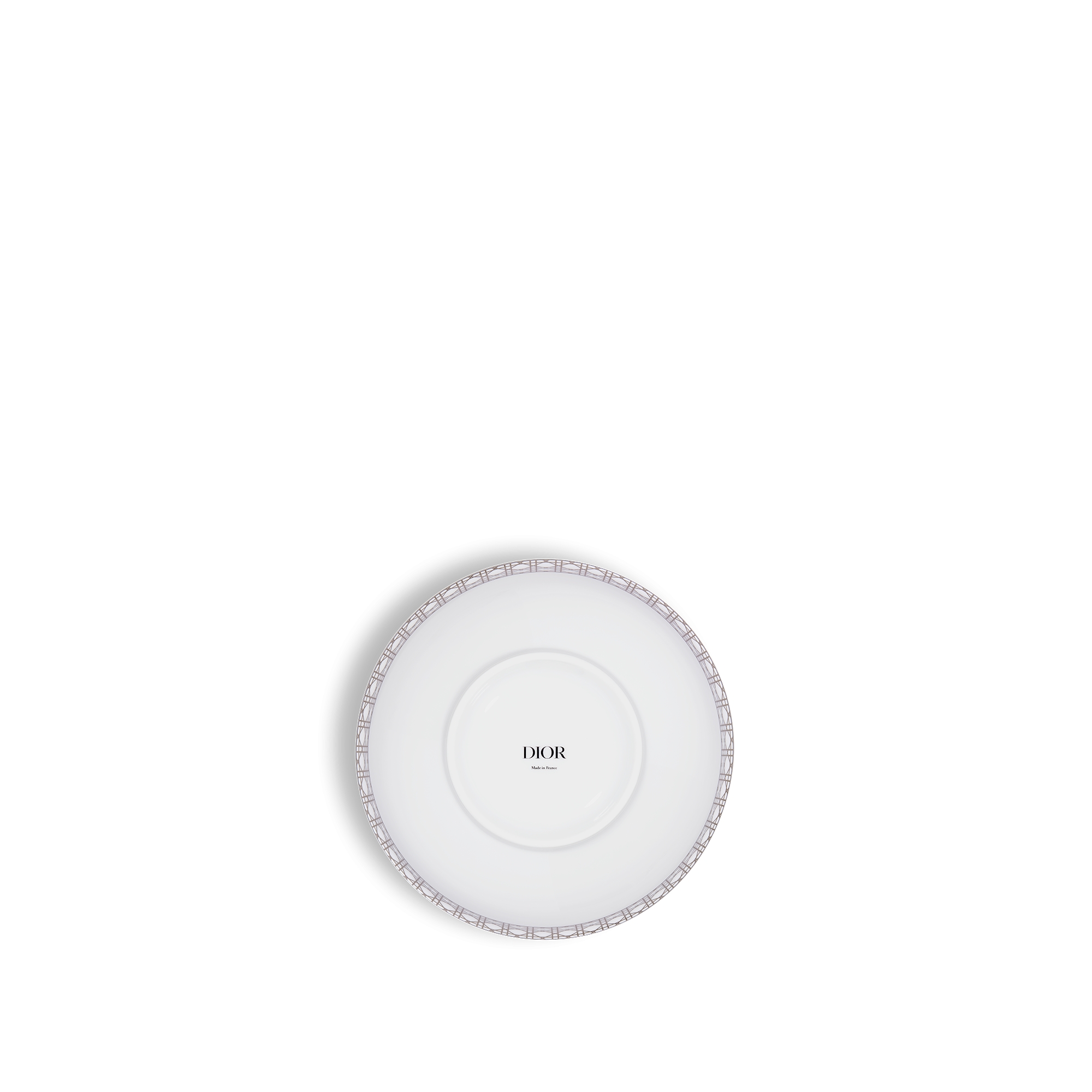 Noodle Bowl White Extra-Fine Limoges Porcelain with Platinum Cannage Montaigne Motif E08