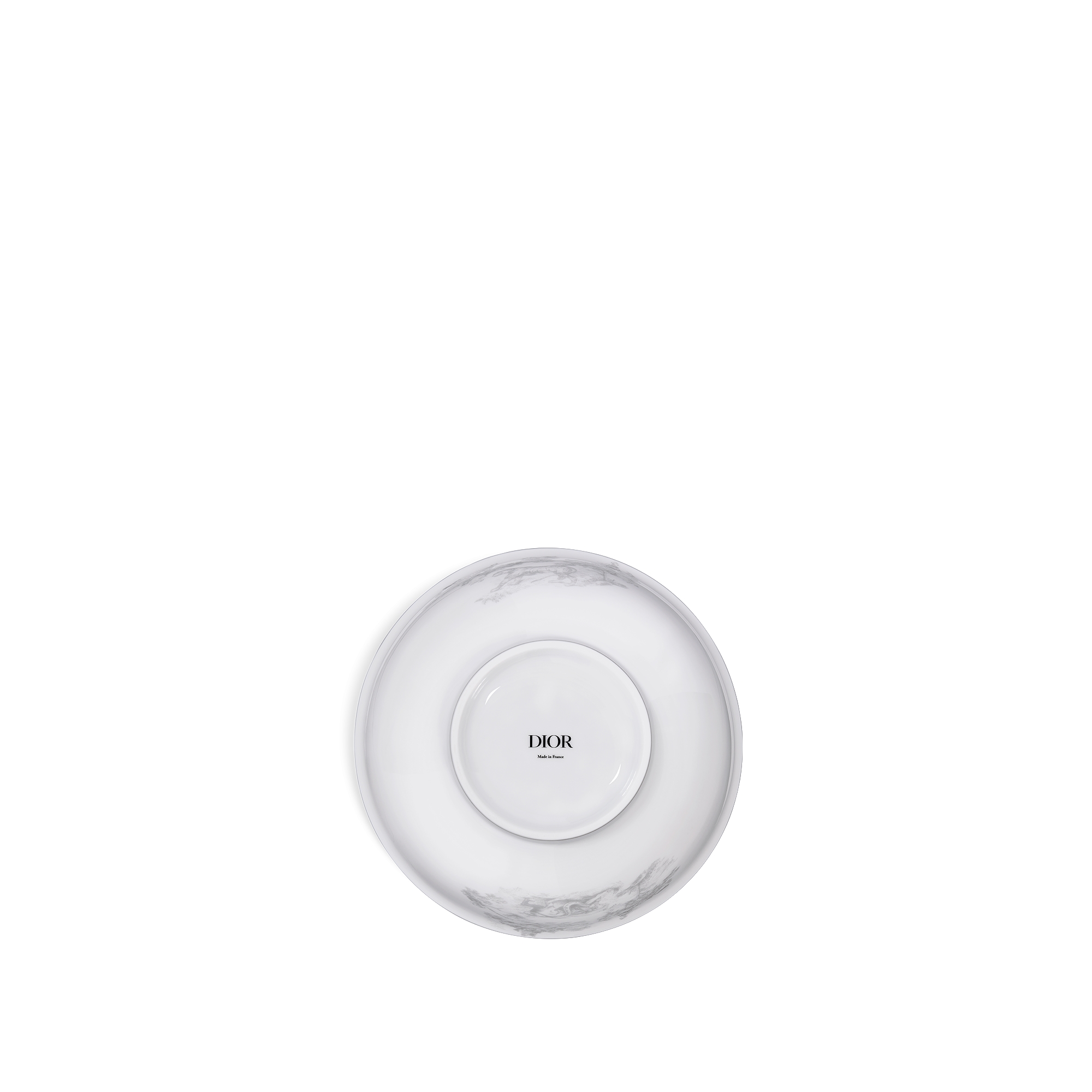 Ramen-Schale Besonders feines Limoges-Porzellan in Weiß mit Toile de Jouy Motiv in Grau E08