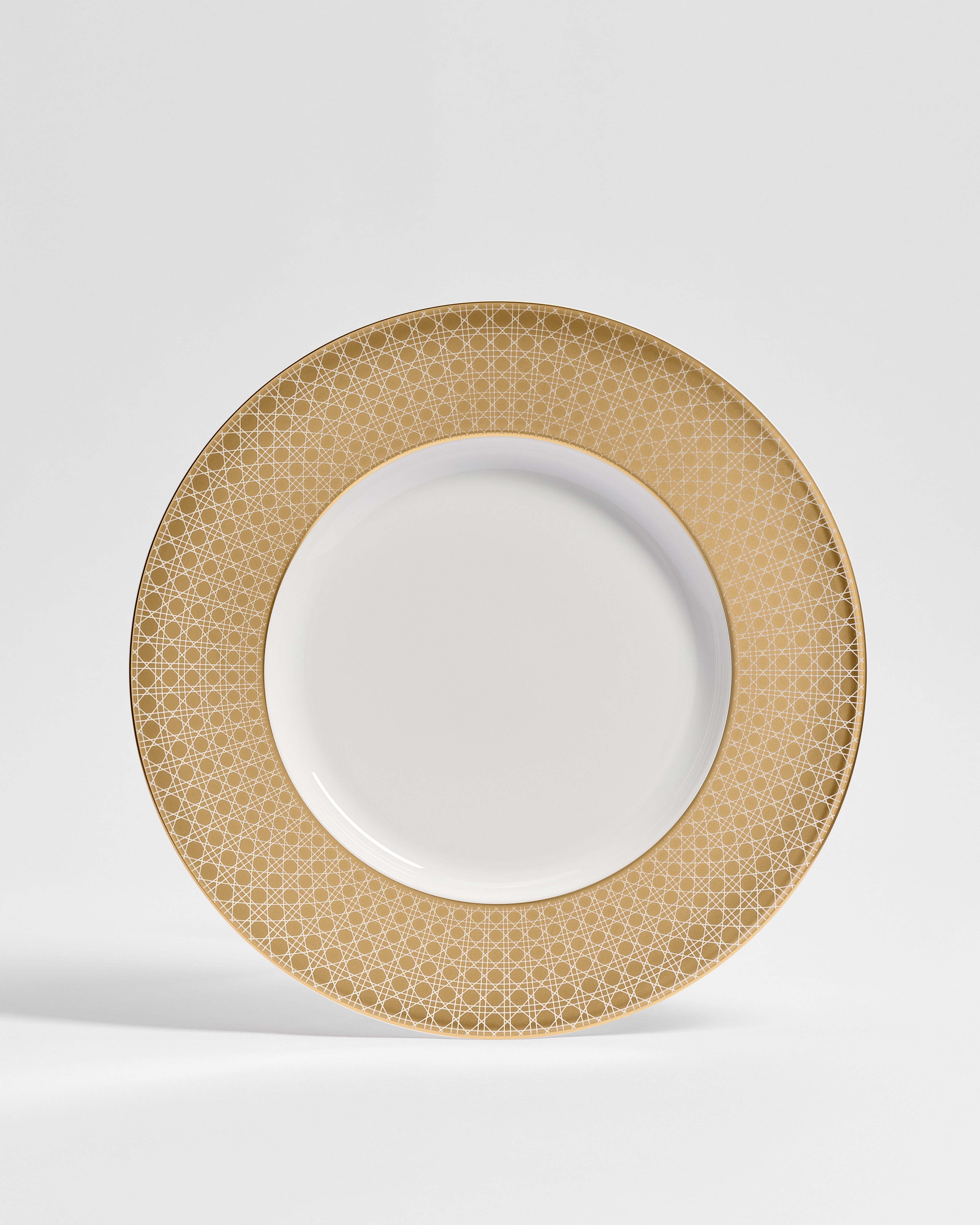 Decorative Plate Gold-Tone Cannage Montaigne E01