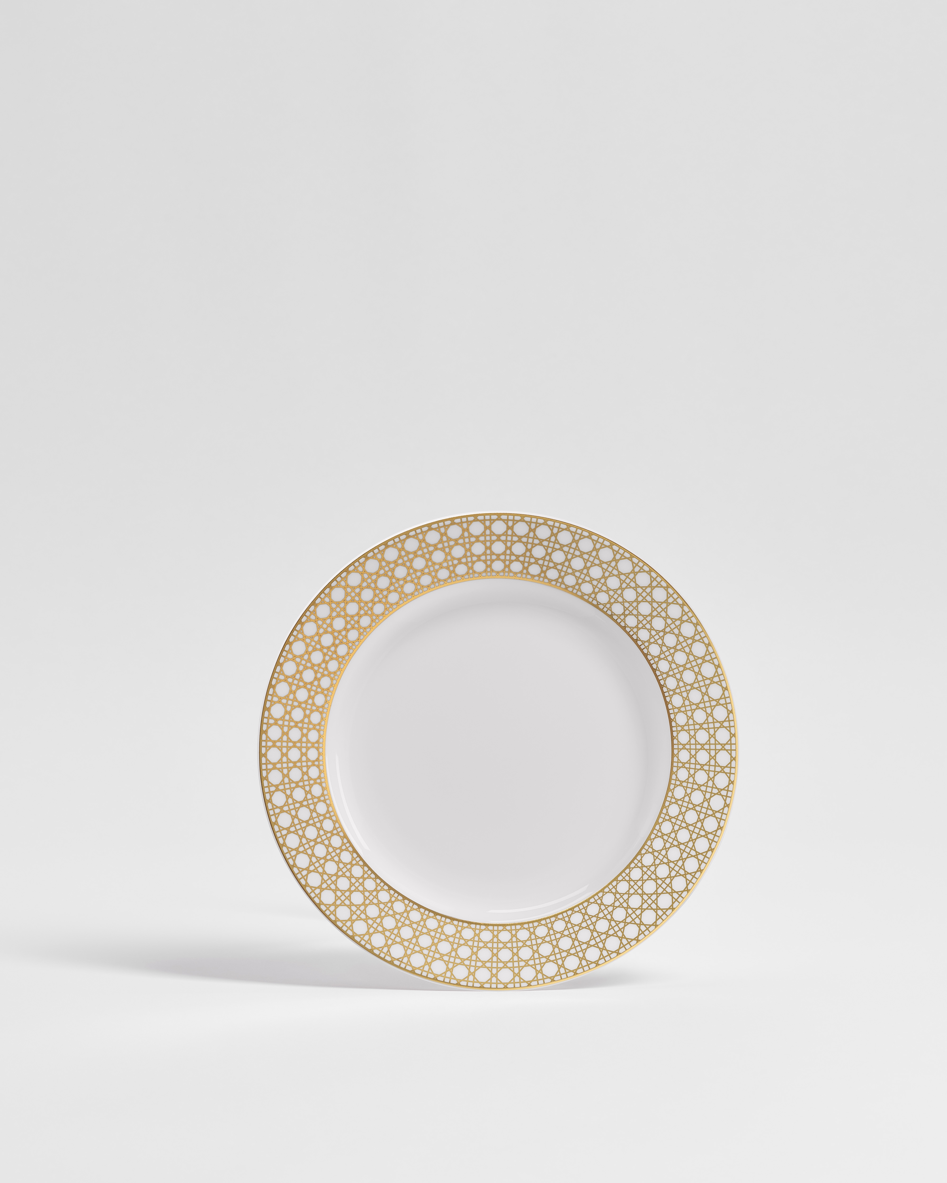 Dessert Plate Gold-Tone Cannage Montaigne E01