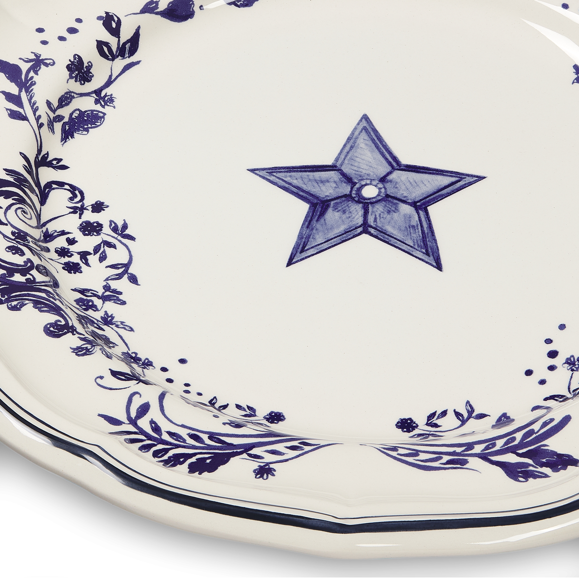 Speiseteller Keramik mit Sternmotiv E09