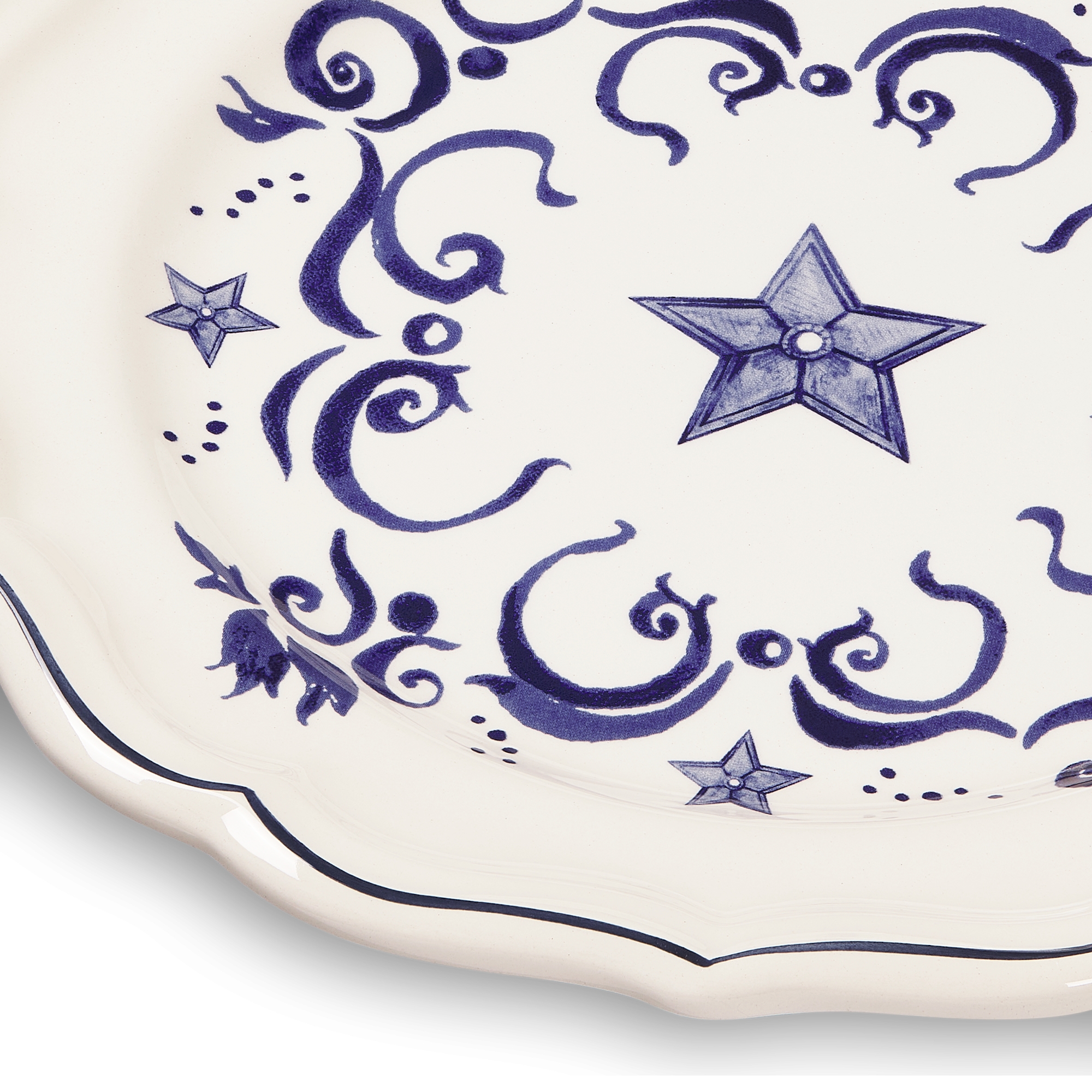 จานของหวาน เซรามิกลายรูปดาว E09