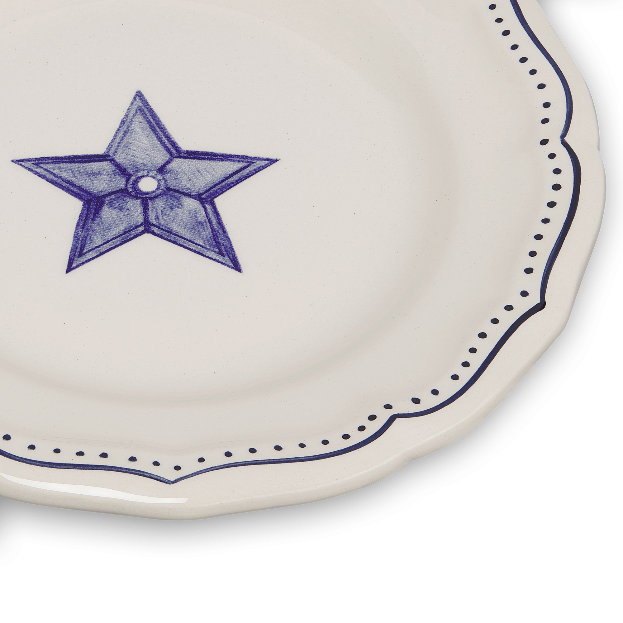 Side Plate Ceramic with Star Motif E09
