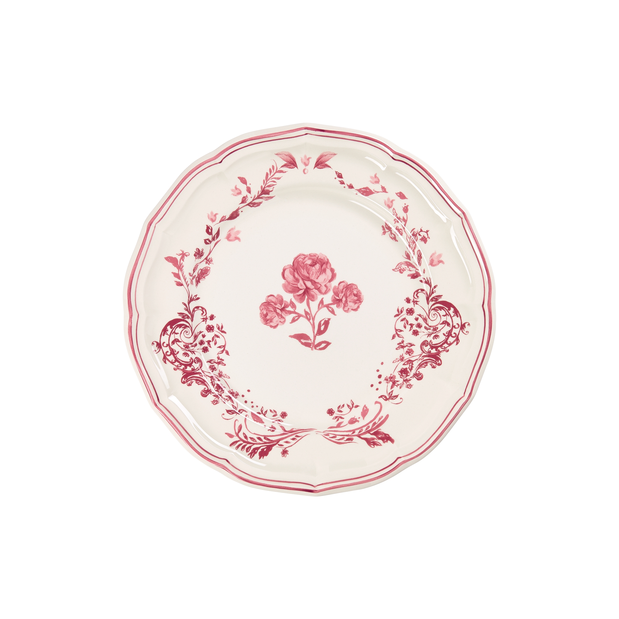 Dinner Plate Ceramic with Rose Motif | DIOR US
