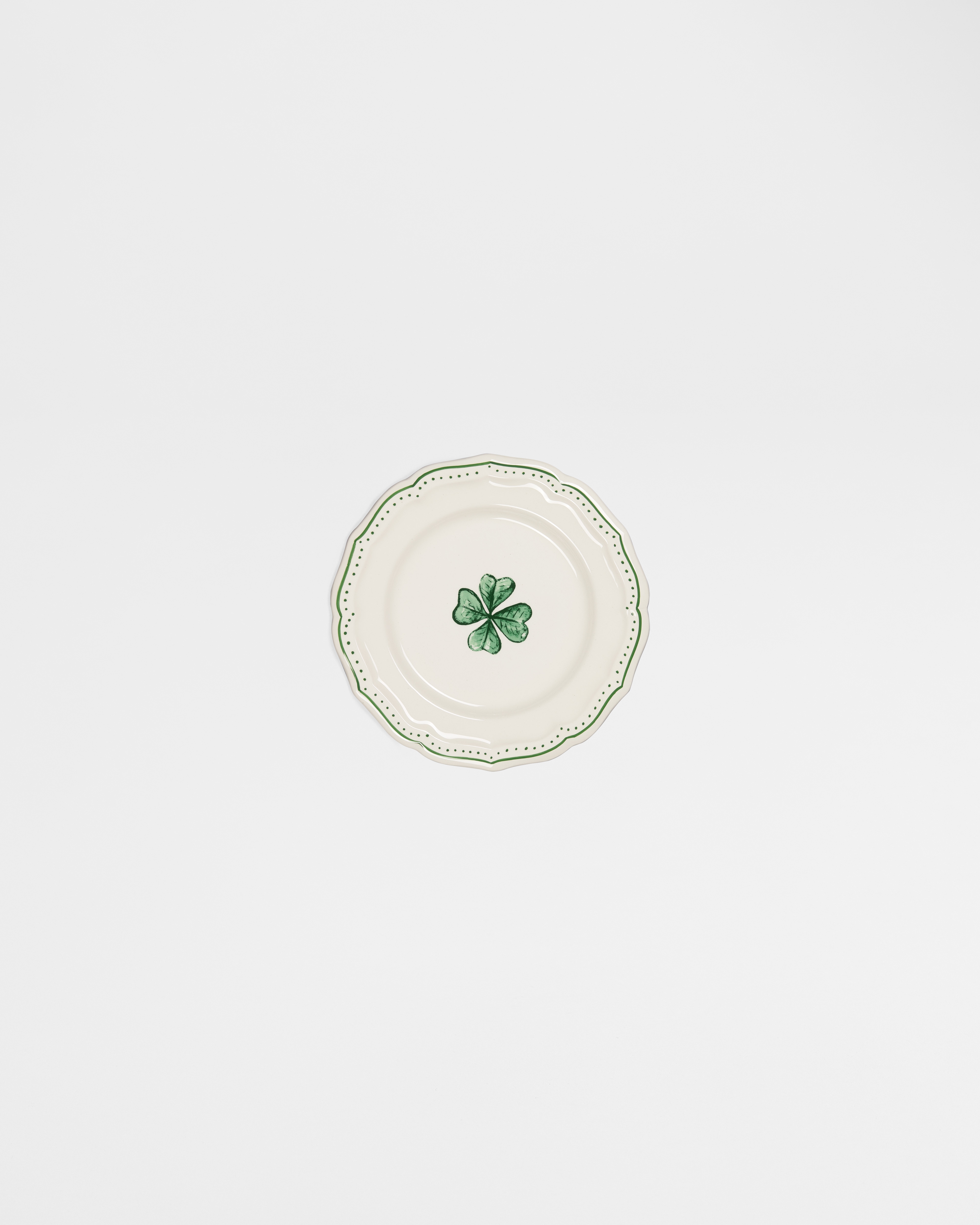 Piatto da contorno Ceramica con quadrifoglio E01