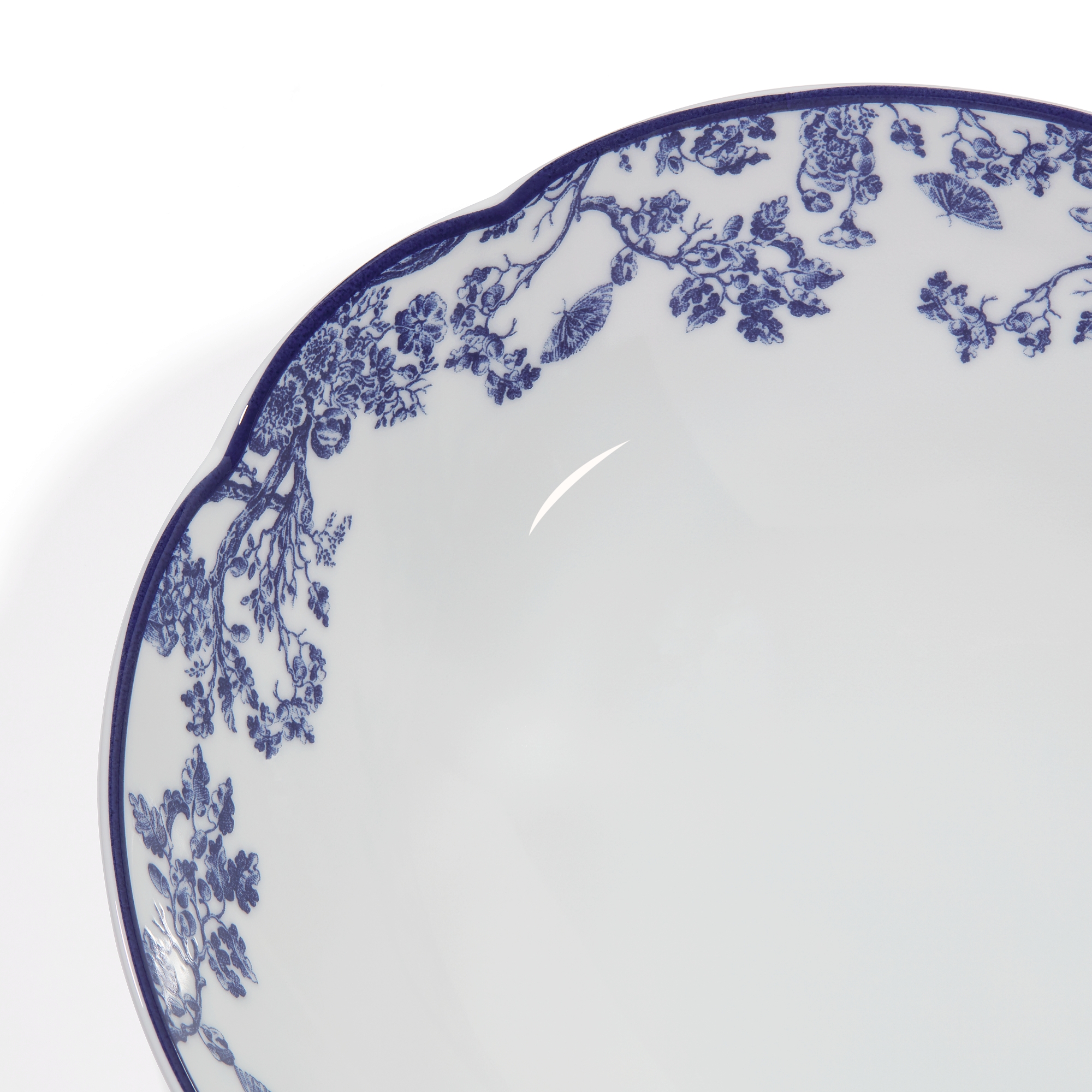 Bol à céréales Toile de Jouy, blanc et bleu E09