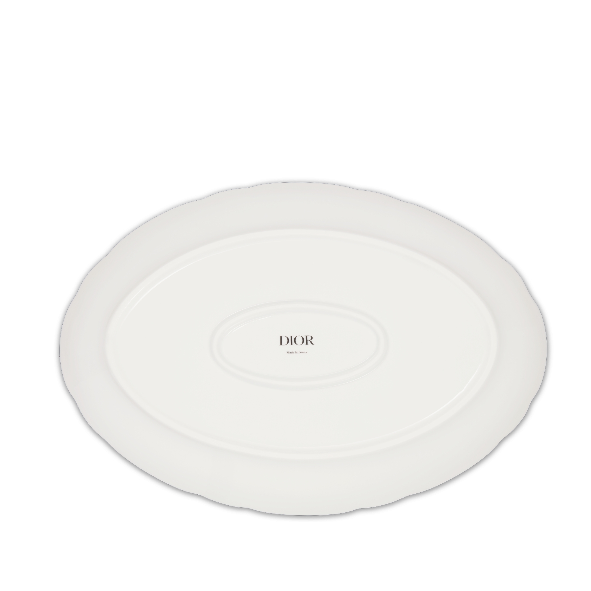 Plat ovale Toile de Jouy, Tigre, bordeaux E08