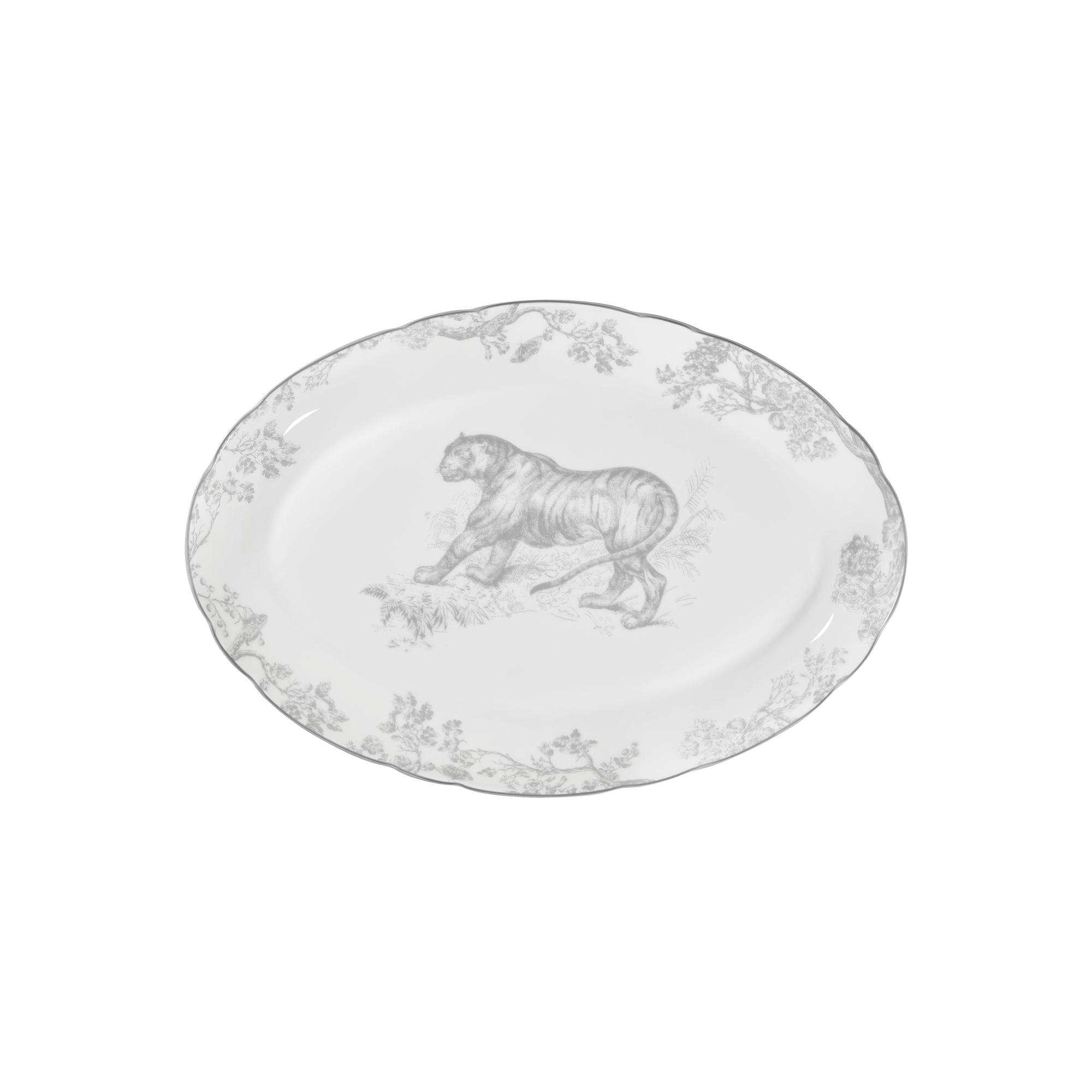  White and Gray Toile de Jouy