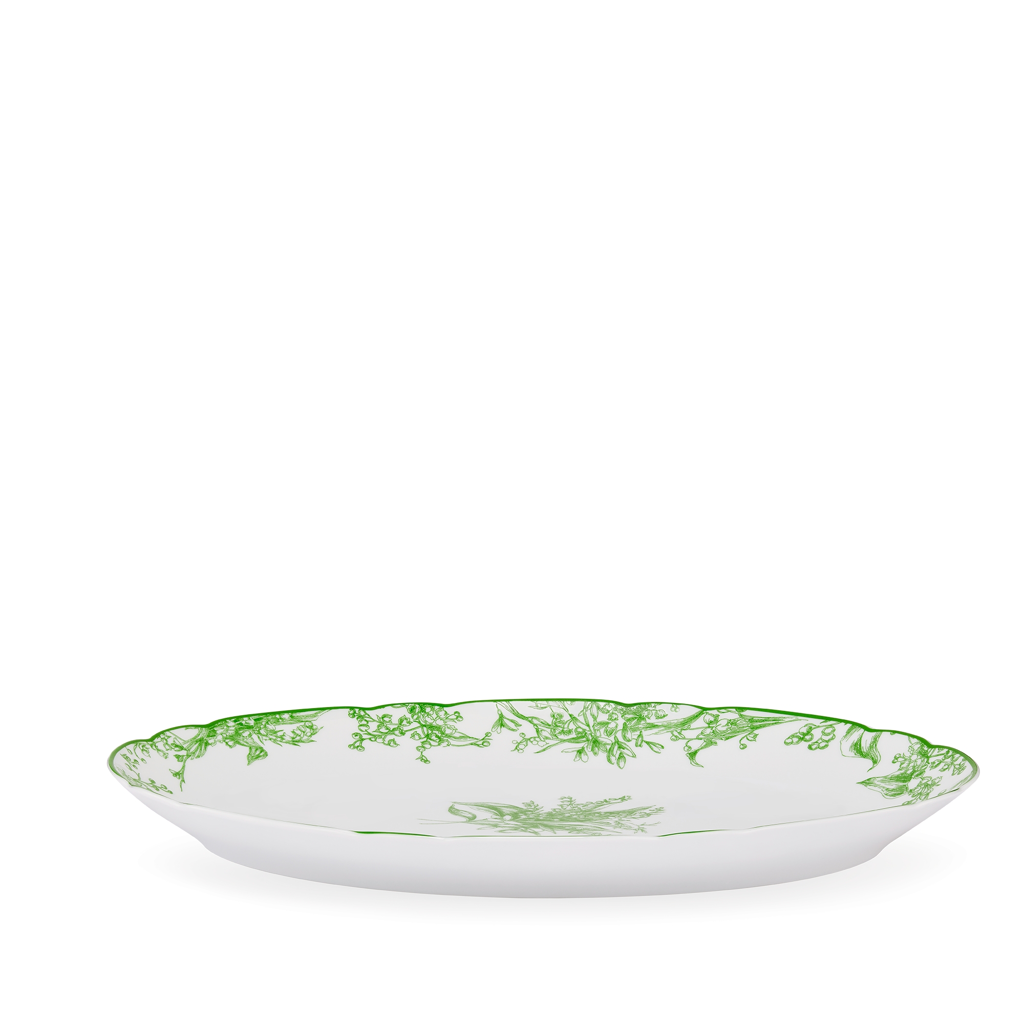 Plato ovalado Lily of the Valley, verde E03