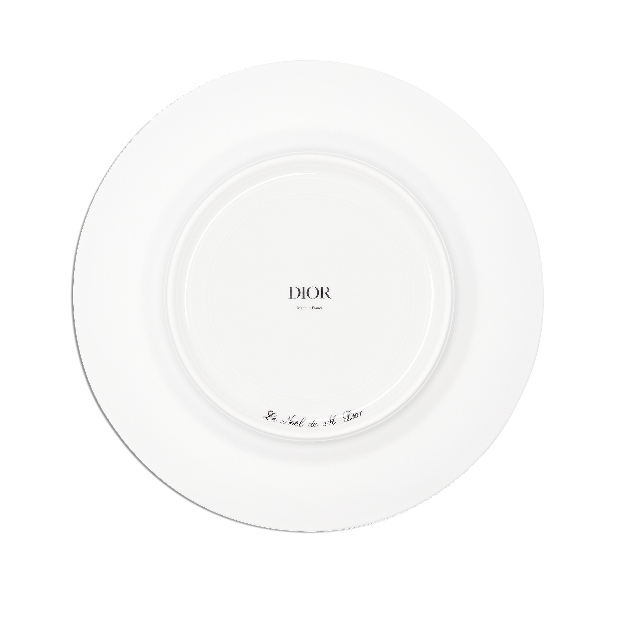 Dinner Plate White Limoges Porcelain with Blue and 24-Carat Gold Cannage Motif E08