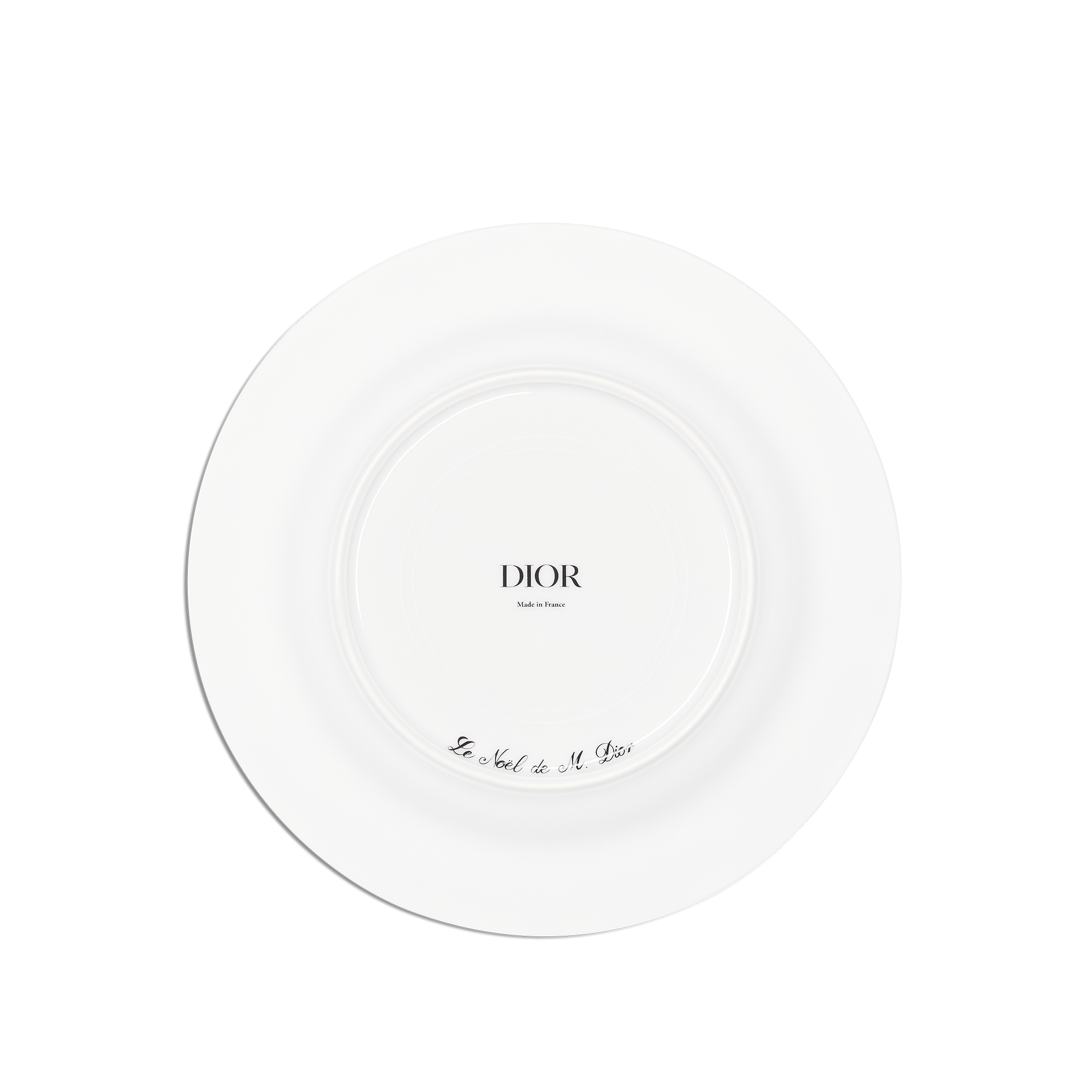 Dessertteller Limoges-Porzellan in Weiß mit Cannage Motiv in Rot und 24-karätigem Gold E08