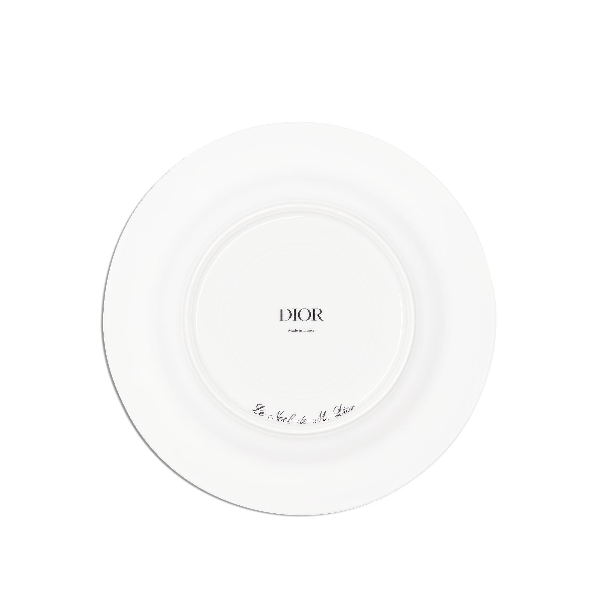 Dessert Plate White Limoges Porcelain with Blue and 24-Carat Gold Cannage Motif E08