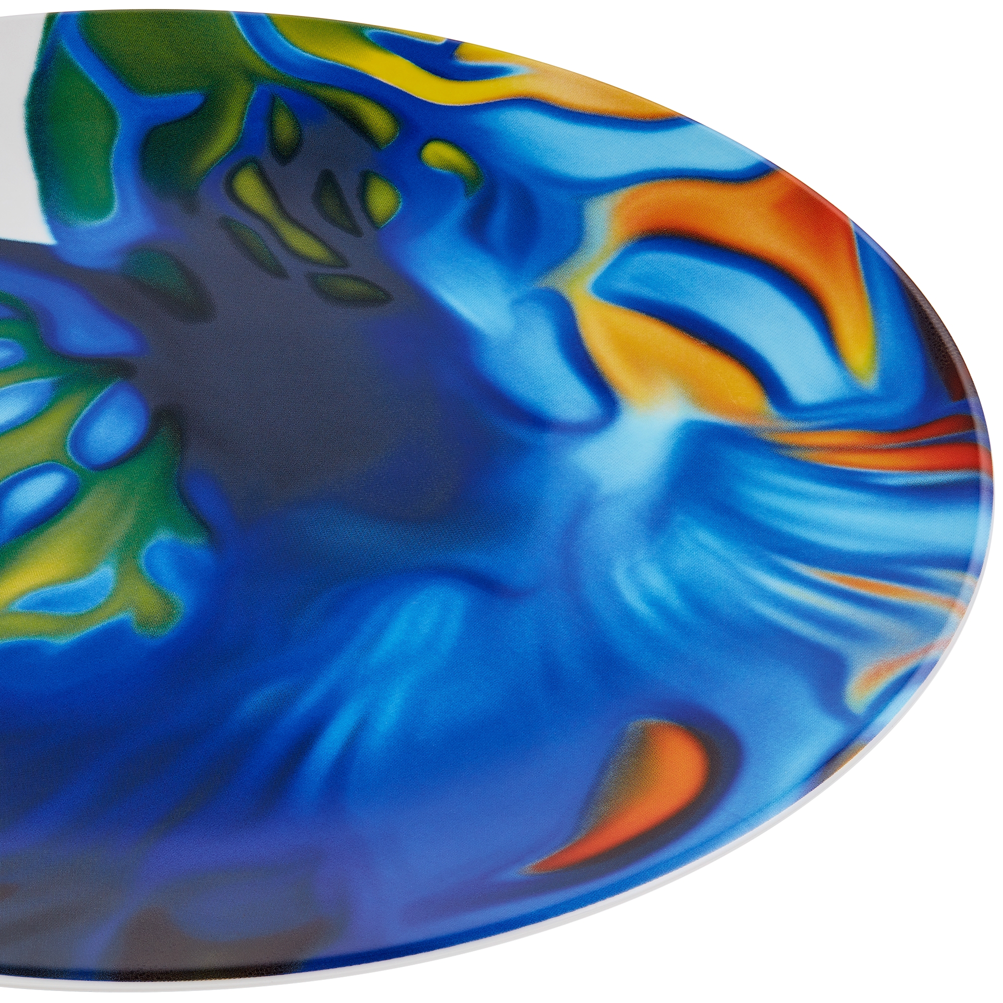 Set of Six Decorative Plates Multicolor Cheval Blanc, Saint Barthélemy E10