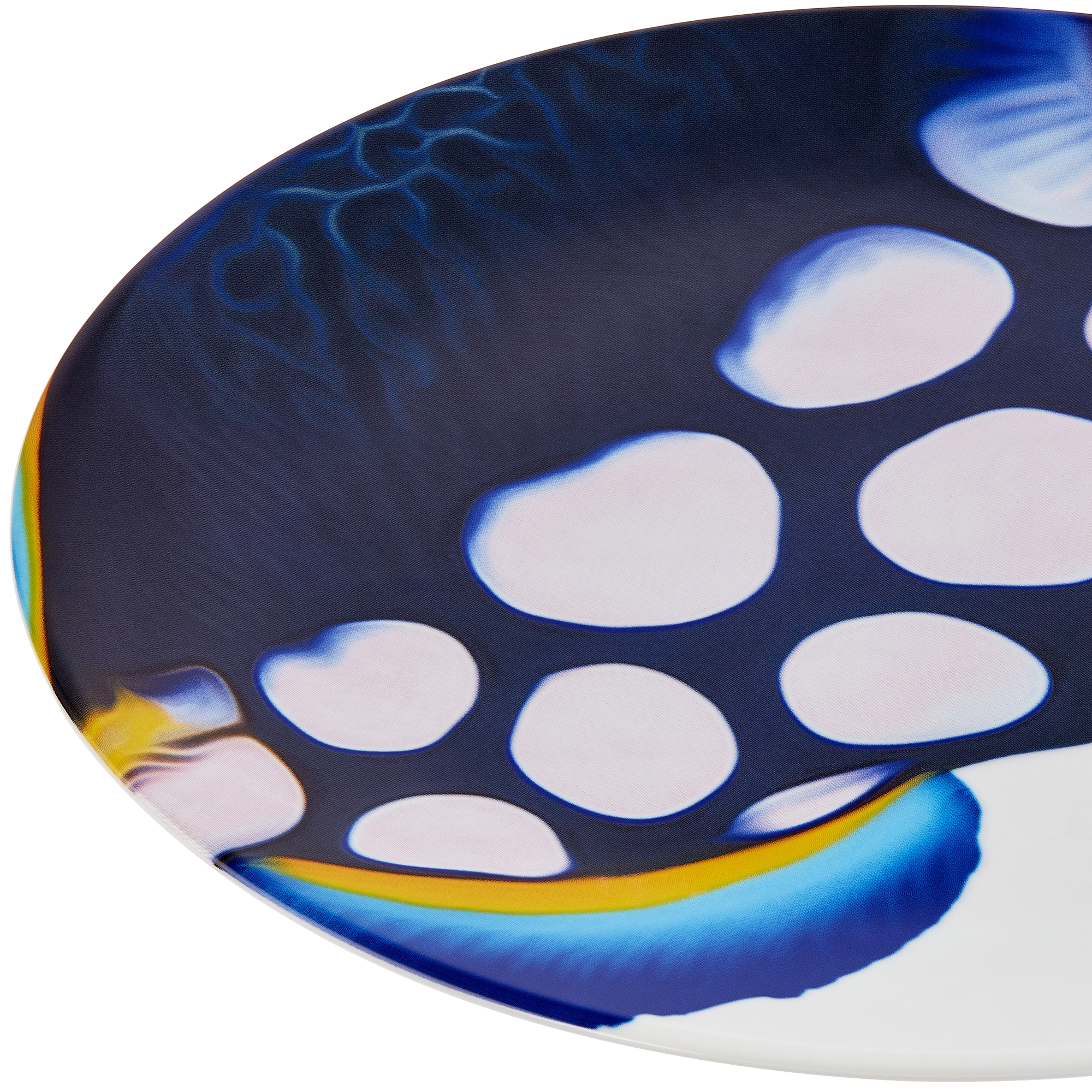 Set of Six Decorative Plates Multicolor Cheval Blanc, Saint Barthélemy E11