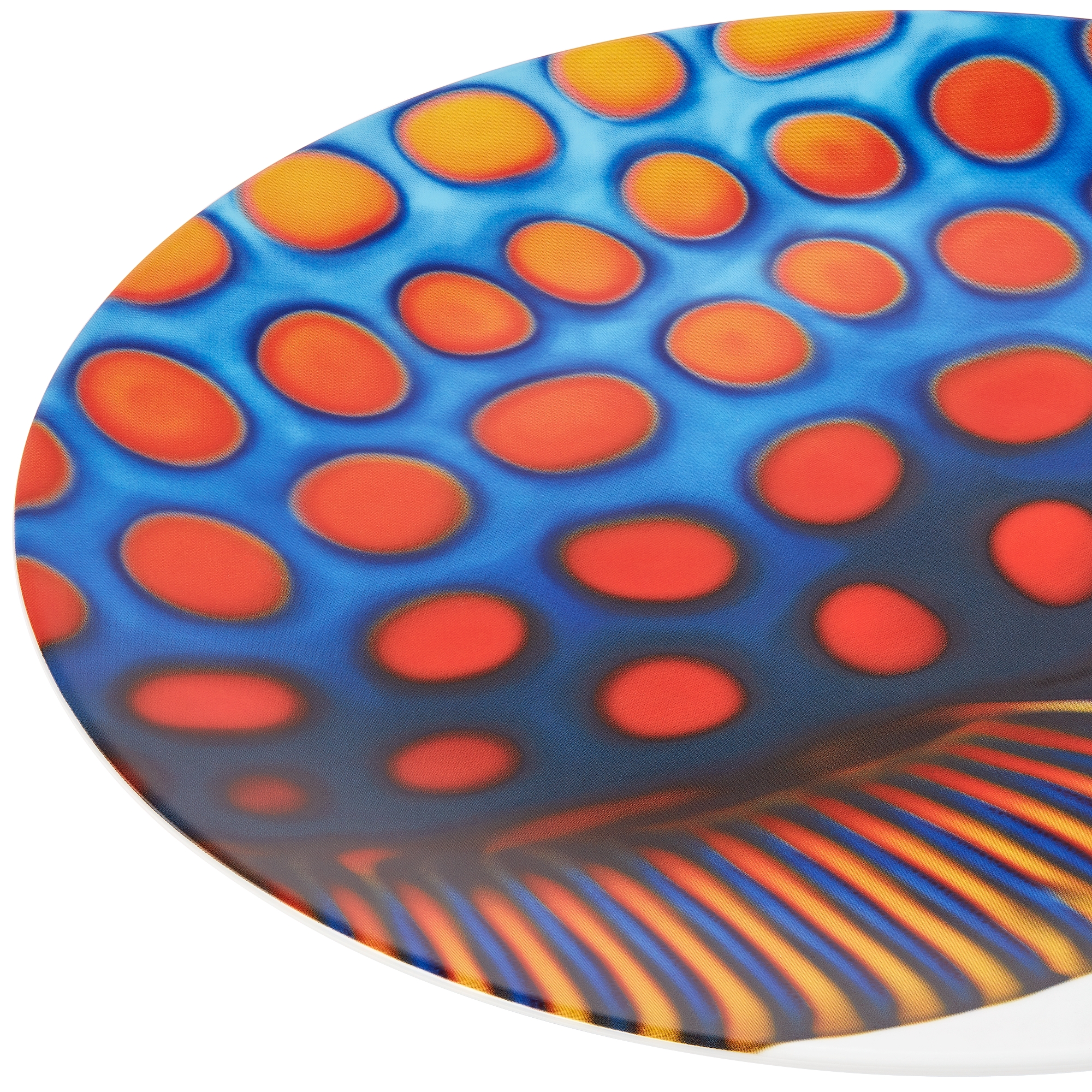 Set of Six Decorative Plates Multicolor Cheval Blanc, Saint Barthélemy E13