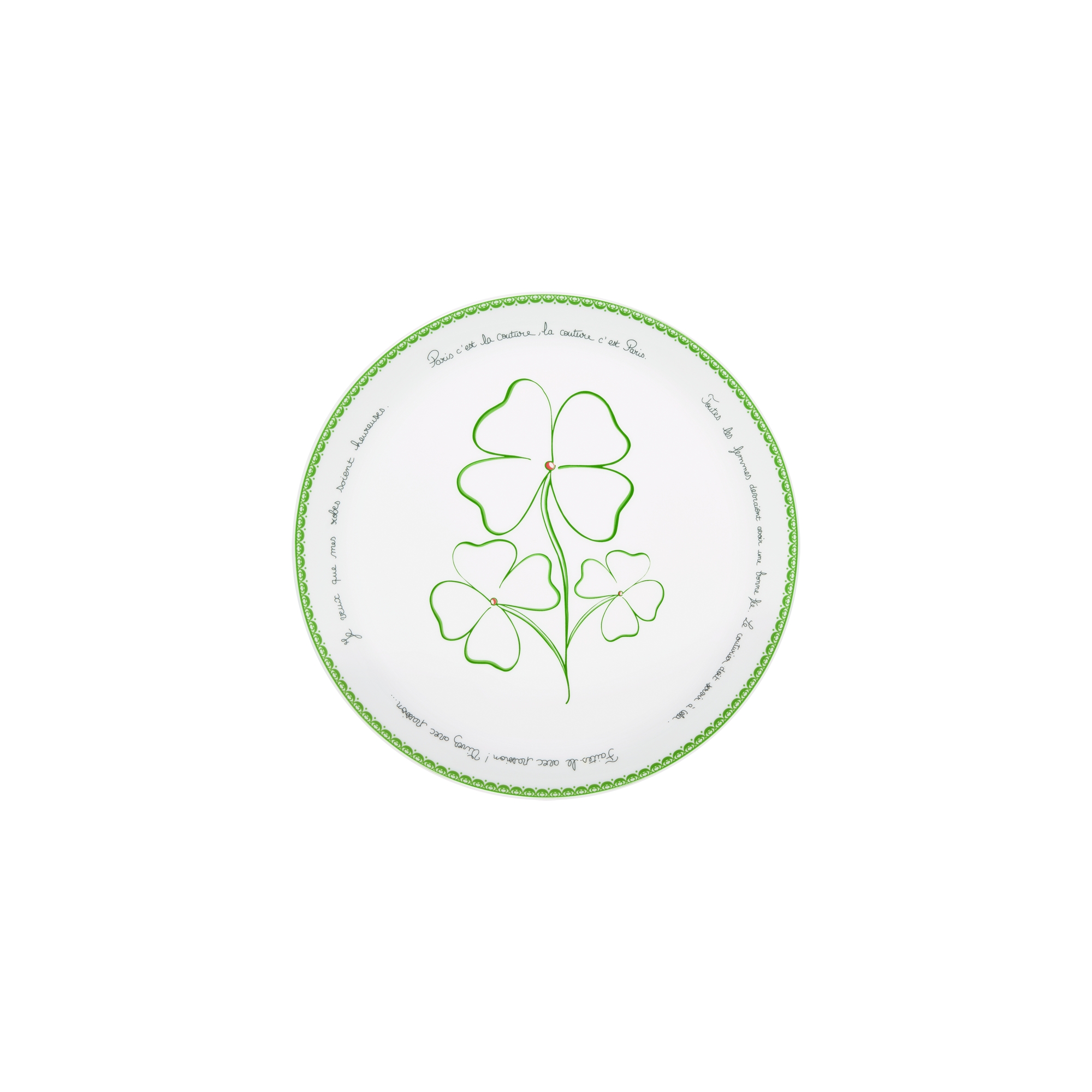 Dessert Plate Lily of the Valley, Green | DIOR AE