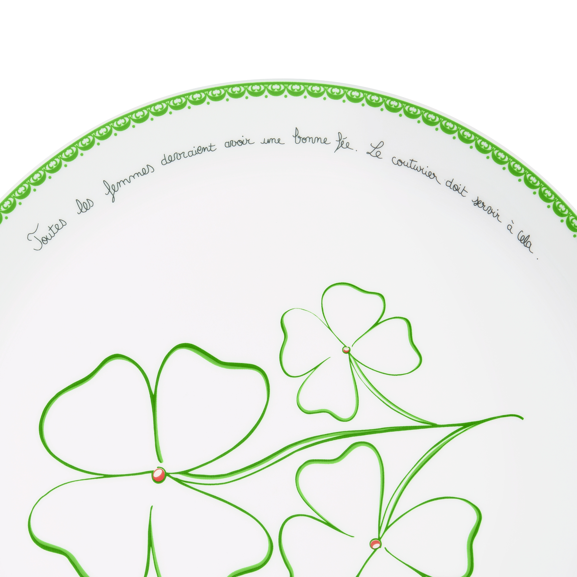 Dessertbord Lily of the Valley, groen E10