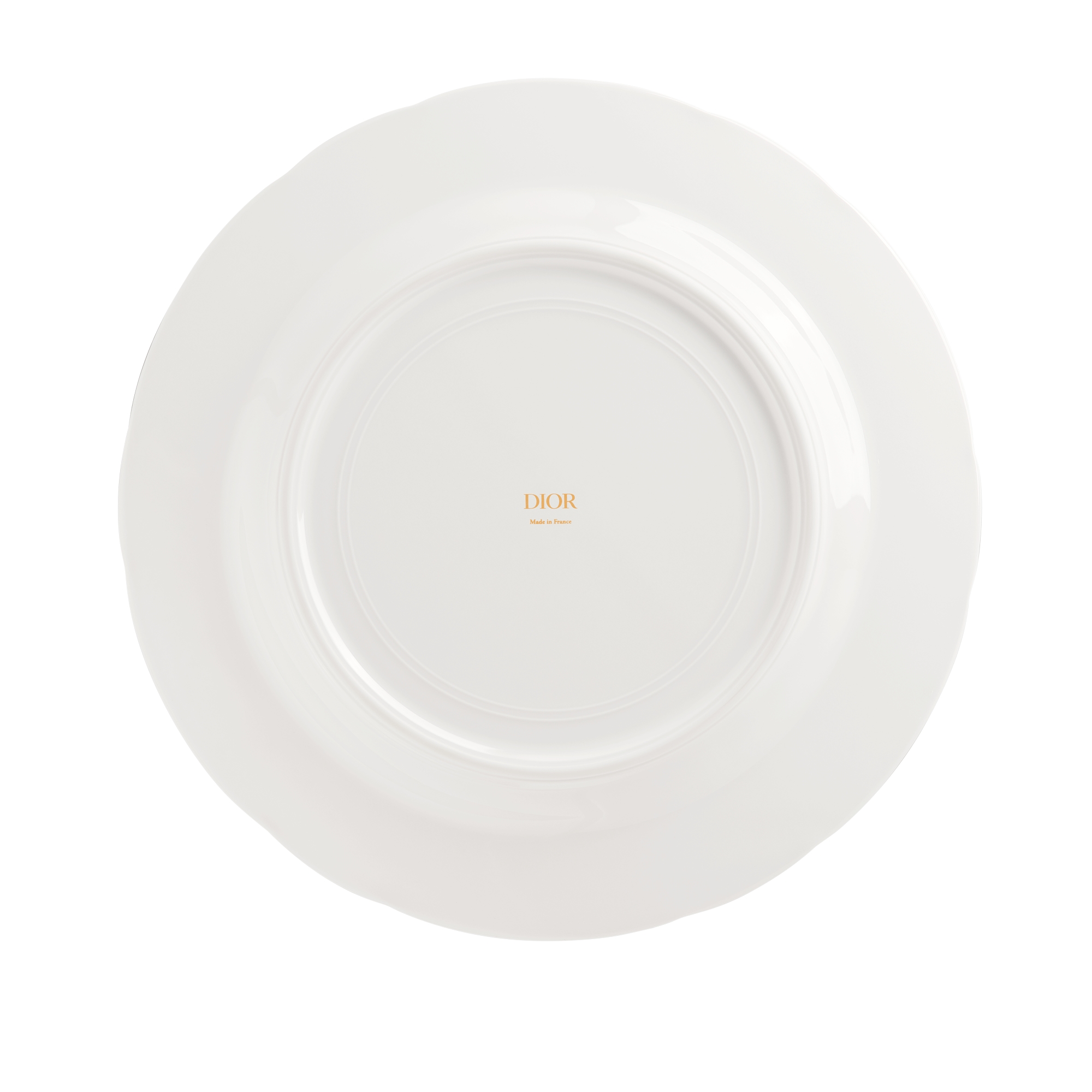 Assiette de présentation Toile de Jouy Hortensia, gris E08