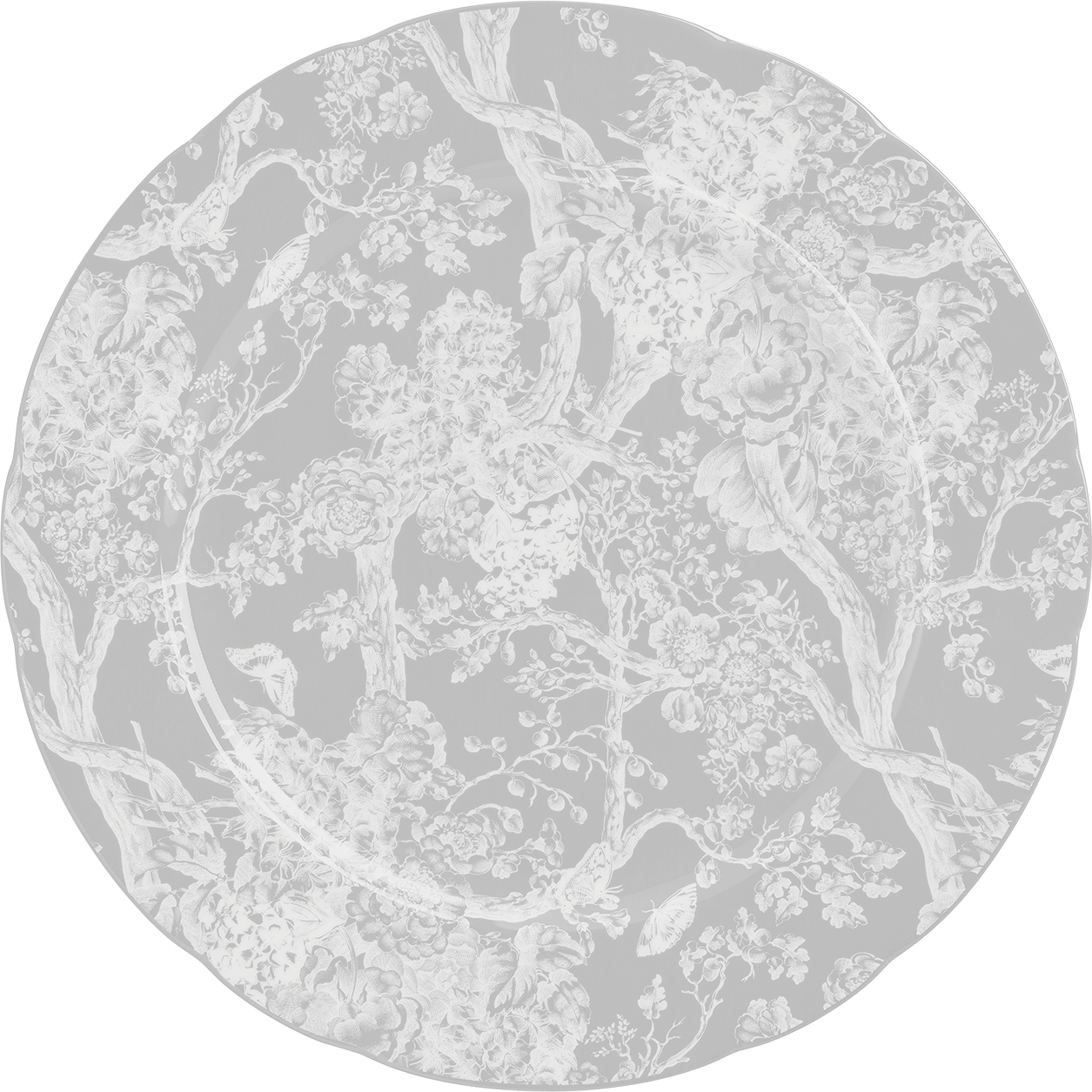 Dessert Plate Gray Toile de Jouy Hydrangea | DIOR