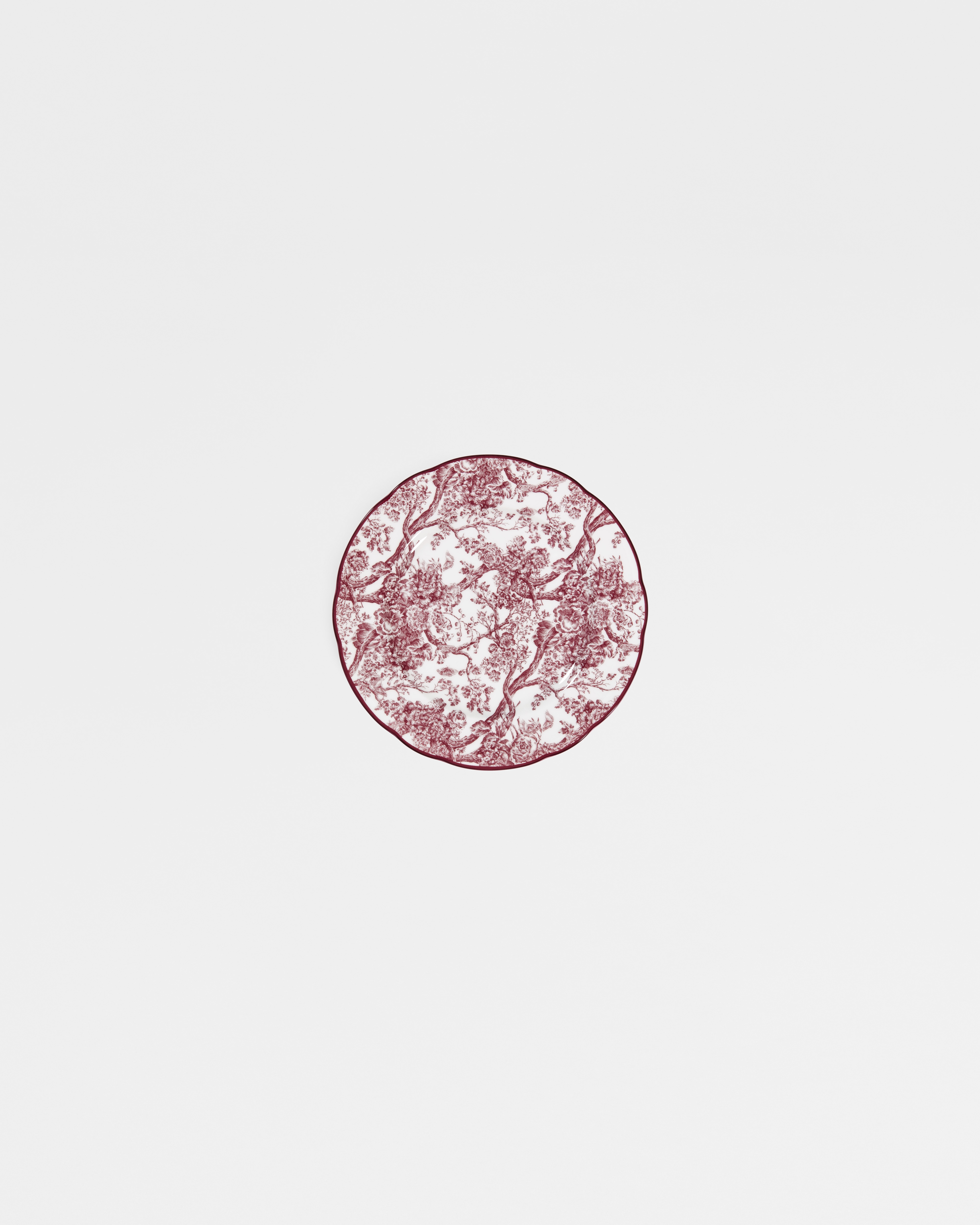 Piatto da contorno Toile de Jouy bordeaux E01