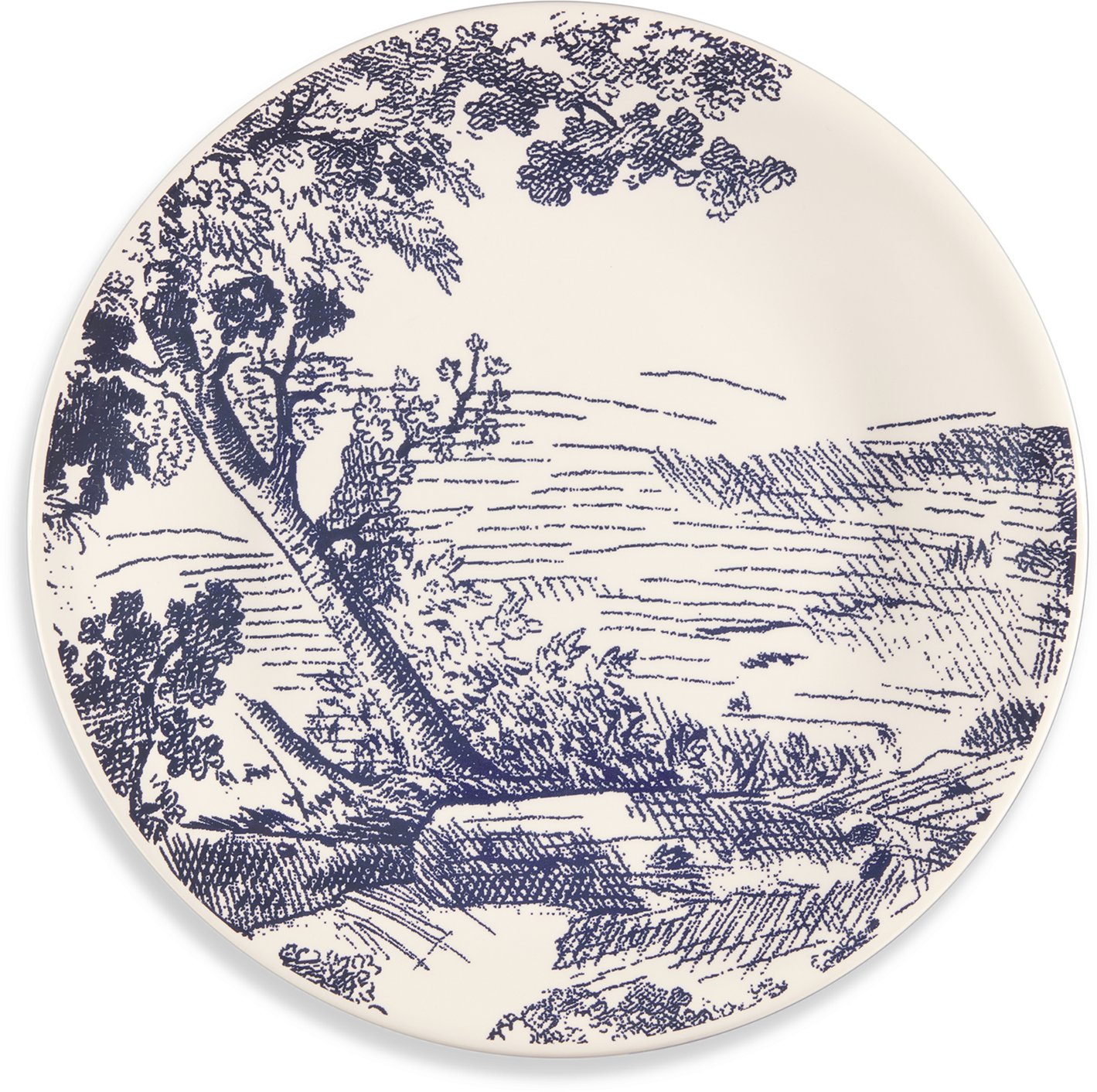 Set of Six Dinner Plates Profile view